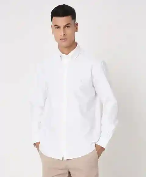 Regular Finish Oxford Polo Button-Down Collar Solid Regular Fit Sport Shirt