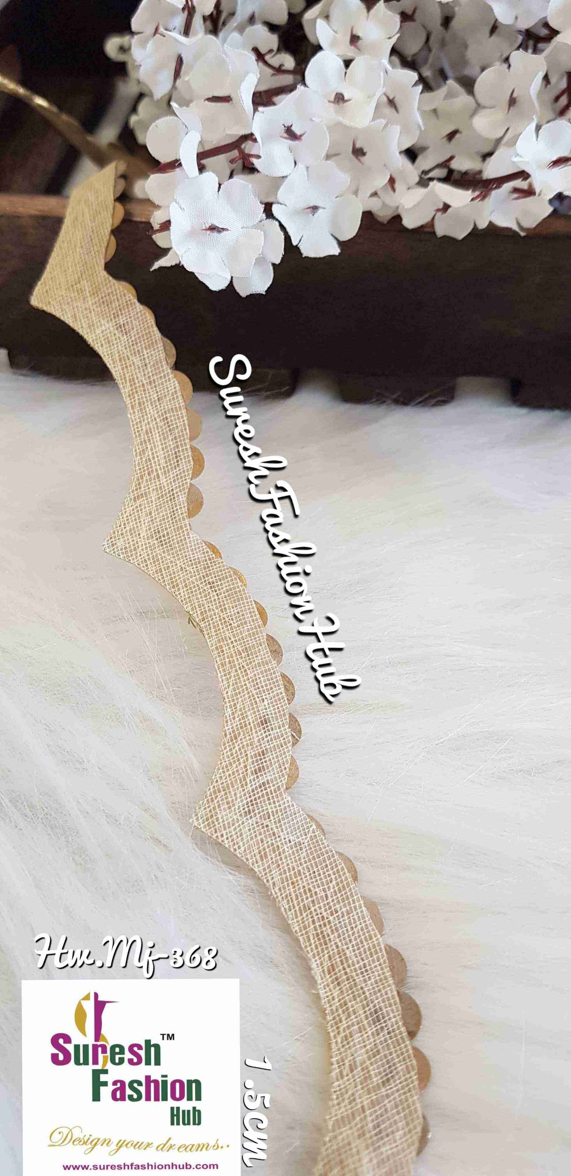 Sophisticated One-Sided Scalloped Lace Trim for Sarees