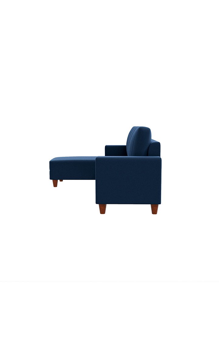 neudot Roman RHS Sectional Sofa for Living Room |6 Person Sofa|Premium Fabric with Cushioned Armrest | Solid Wood Frame|6 Seater in Cobalt Blue Color
