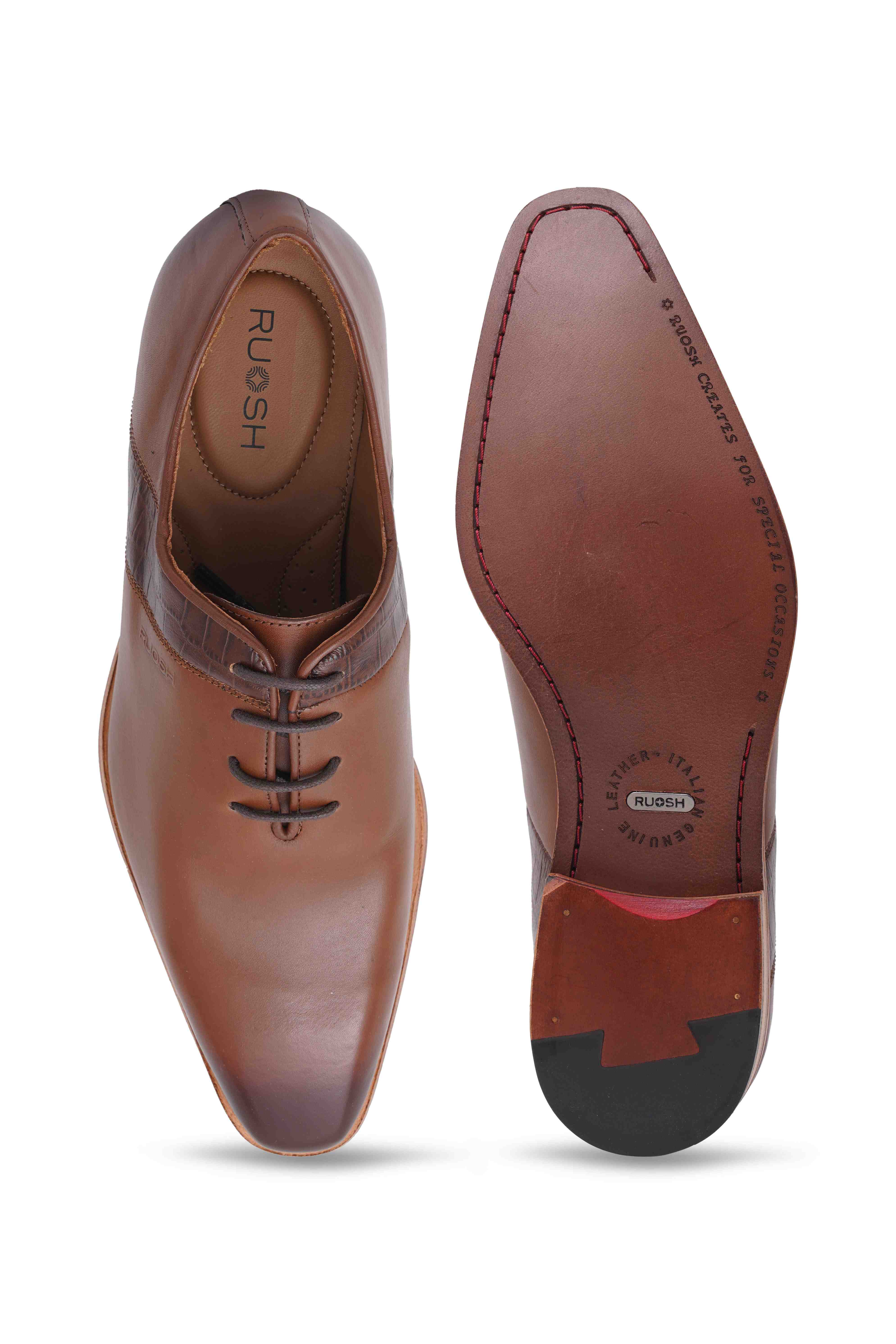 The King Ruosh Men Tan Formal Lace-Up