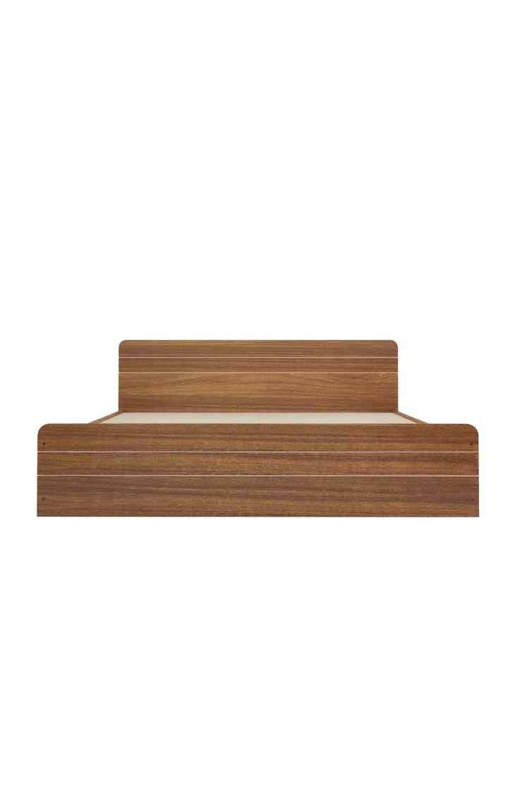 NEUDOT Valancia King Size Engineered Wood Box Bed - Leon Teak Finish | Double Cot | Noise Free | Engineered Wood King Bed | Cot for Bedroom with headboard and Box Storage | 1 Year Warranty