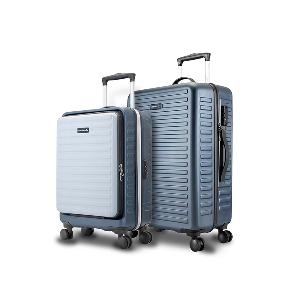 Hard Luggage Combo- Blue and White