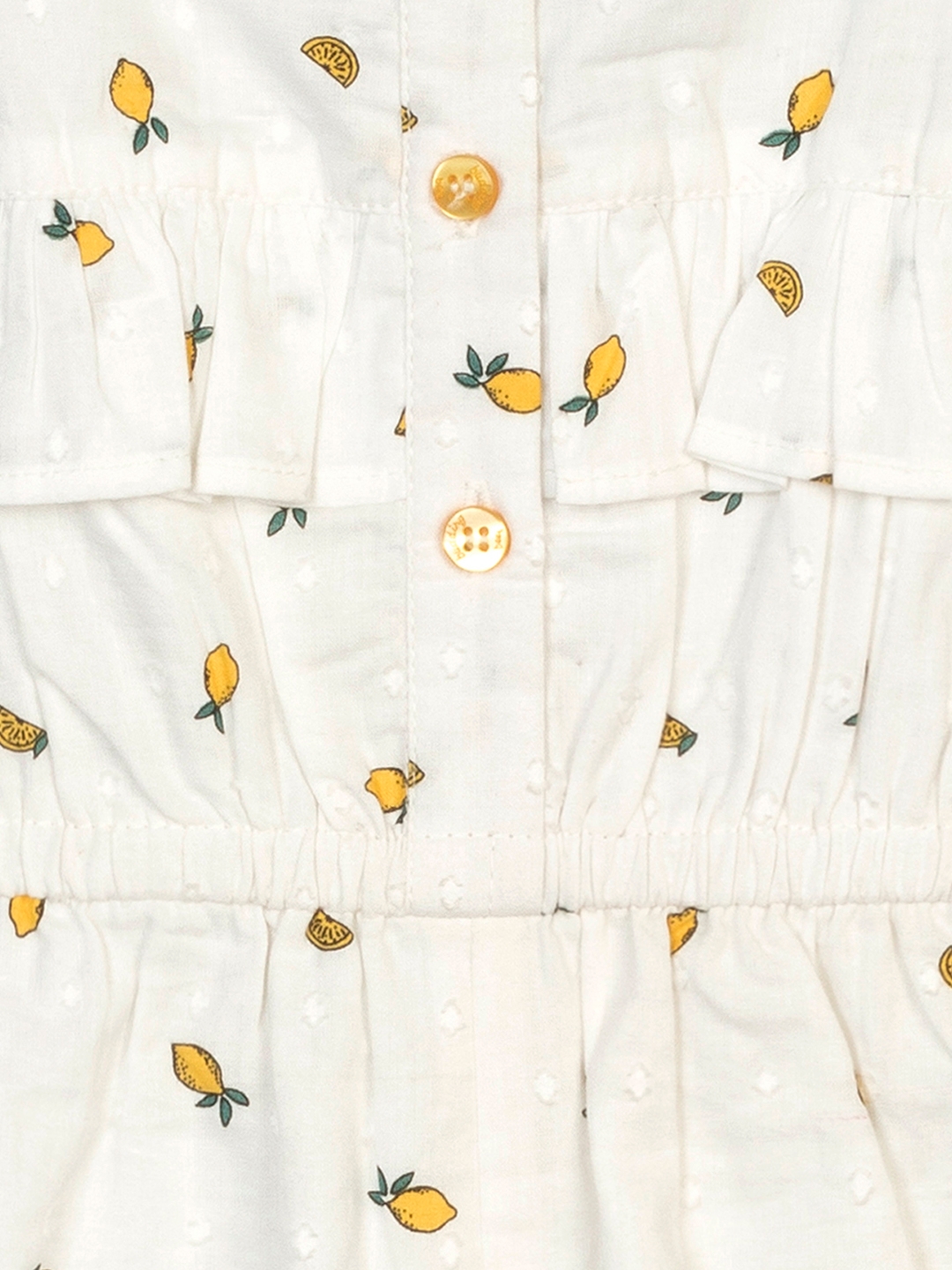 Budding Bees | Budding Bees Bbay Girls Off White Printed Romper 2