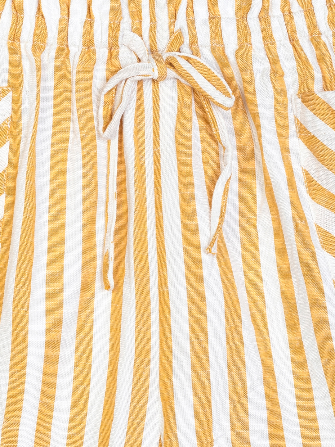 Budding Bees | Budding Bees Girls Striped Short With Pocket 2