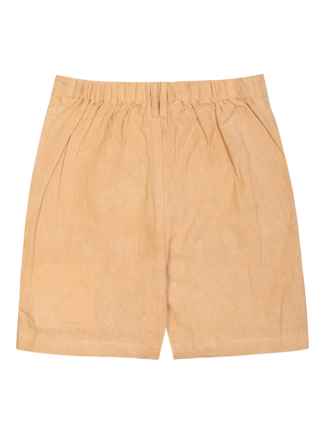 Budding Bees | Budding Bees Boys Beige Solid Short With Pocket 1