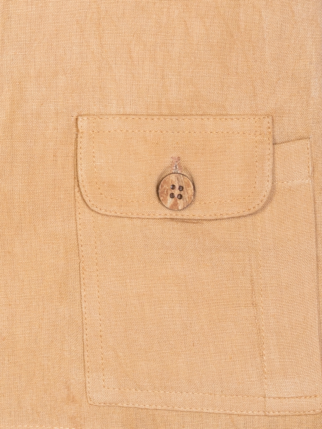 Budding Bees | Budding Bees Boys Beige Solid Short With Pocket 2