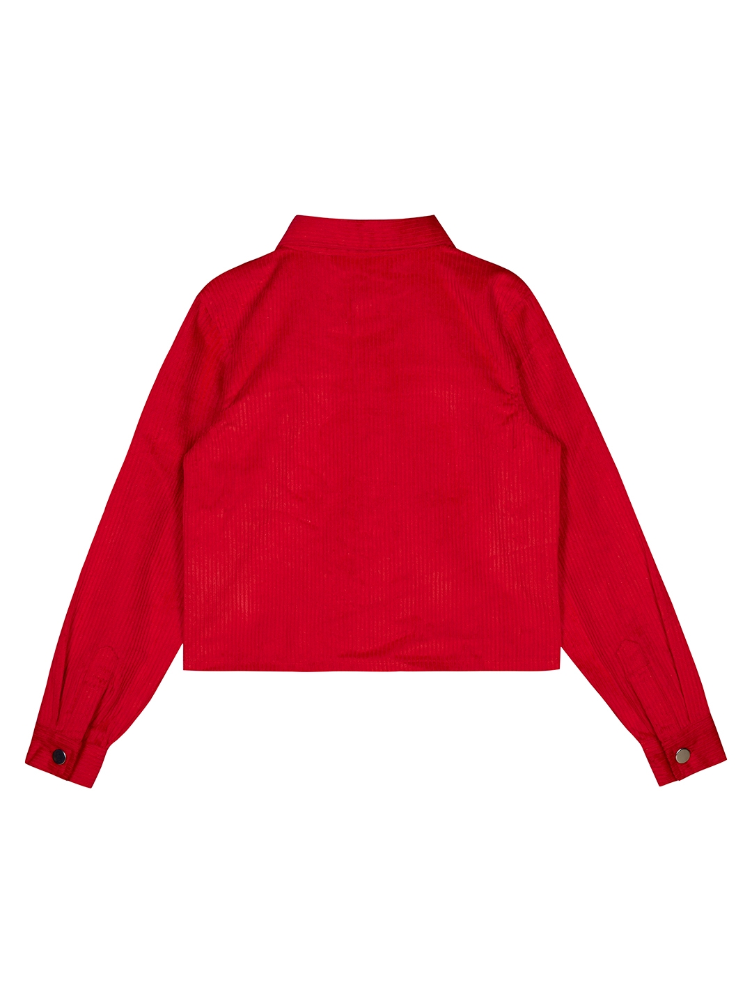 Budding Bees | Budding Bees Girls Corduroy Solid Jacket-Red 2