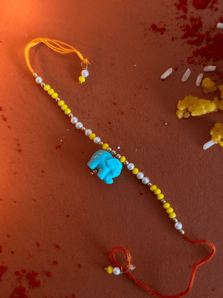 Turquoise Haathi Mere Saathi Rakhi
