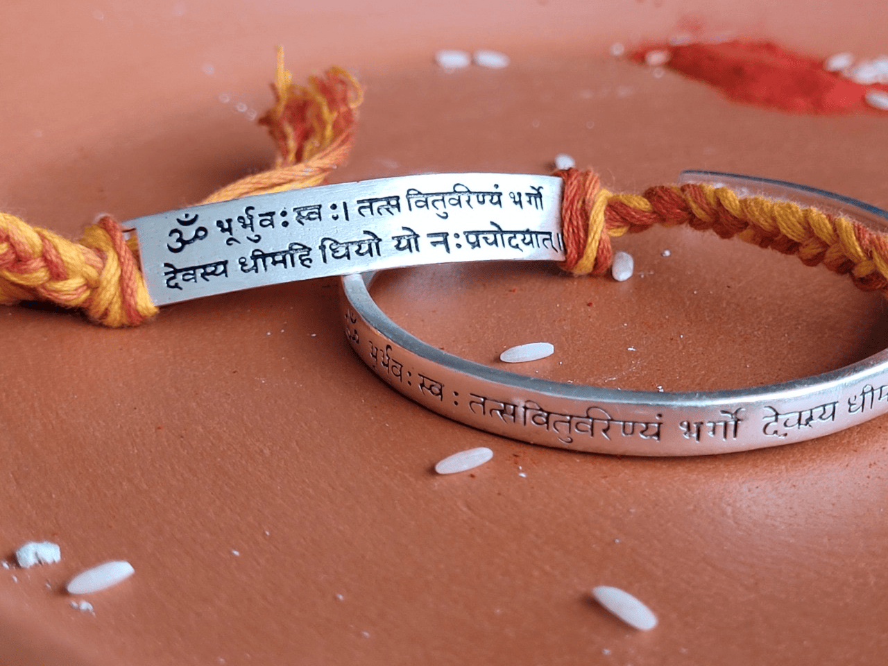 92.7 Silver Pair of Gayatri Mantra