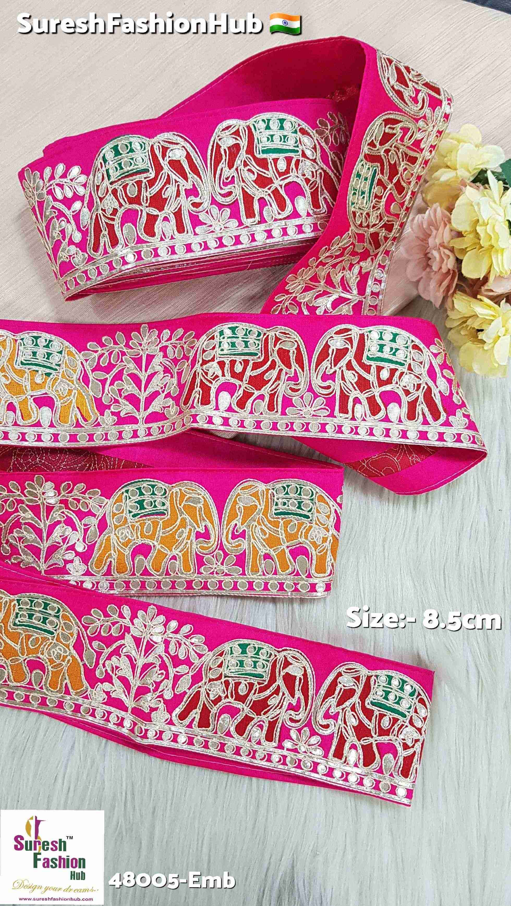 Rani Regal Bash Rose Gota Embroidery Lace