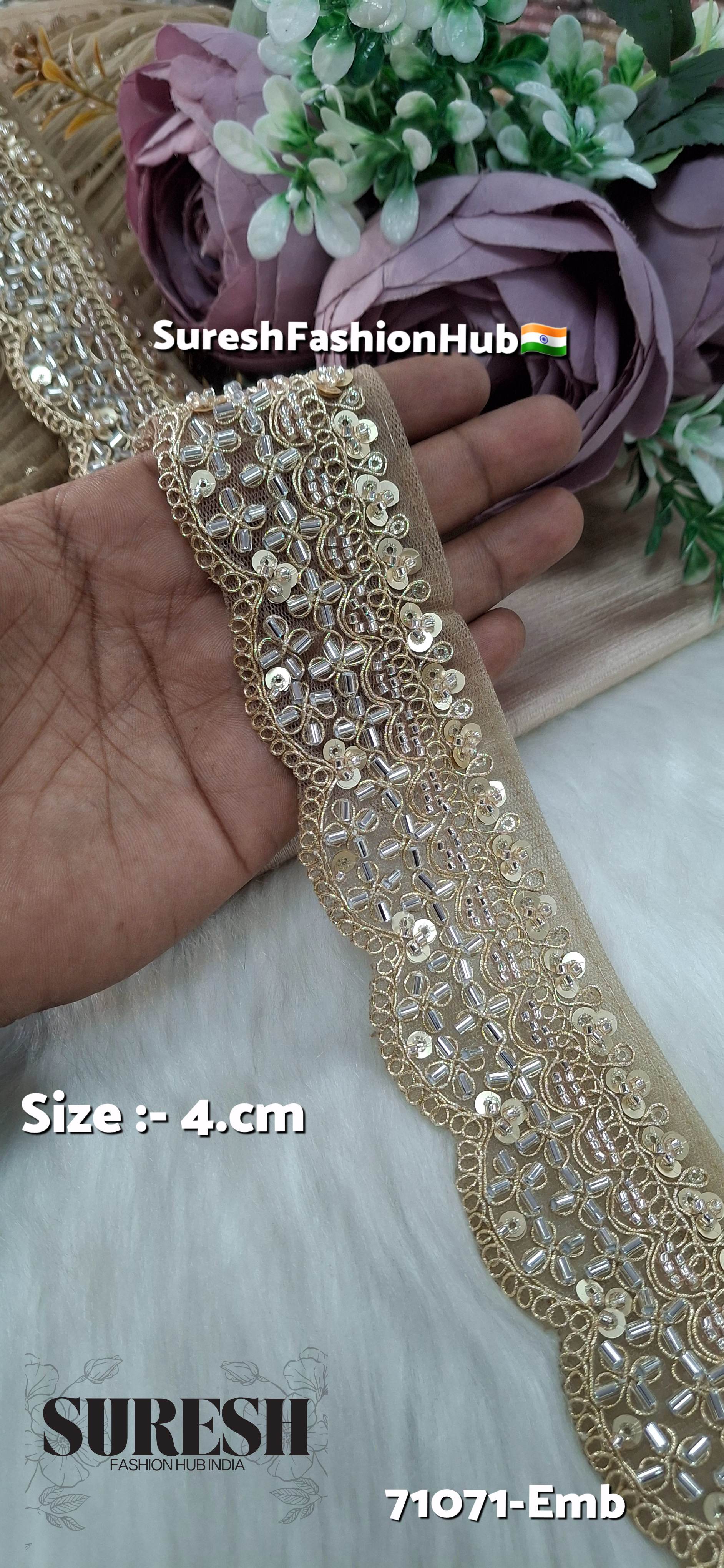 Lightlist Gold Ornamental Floral Lace
