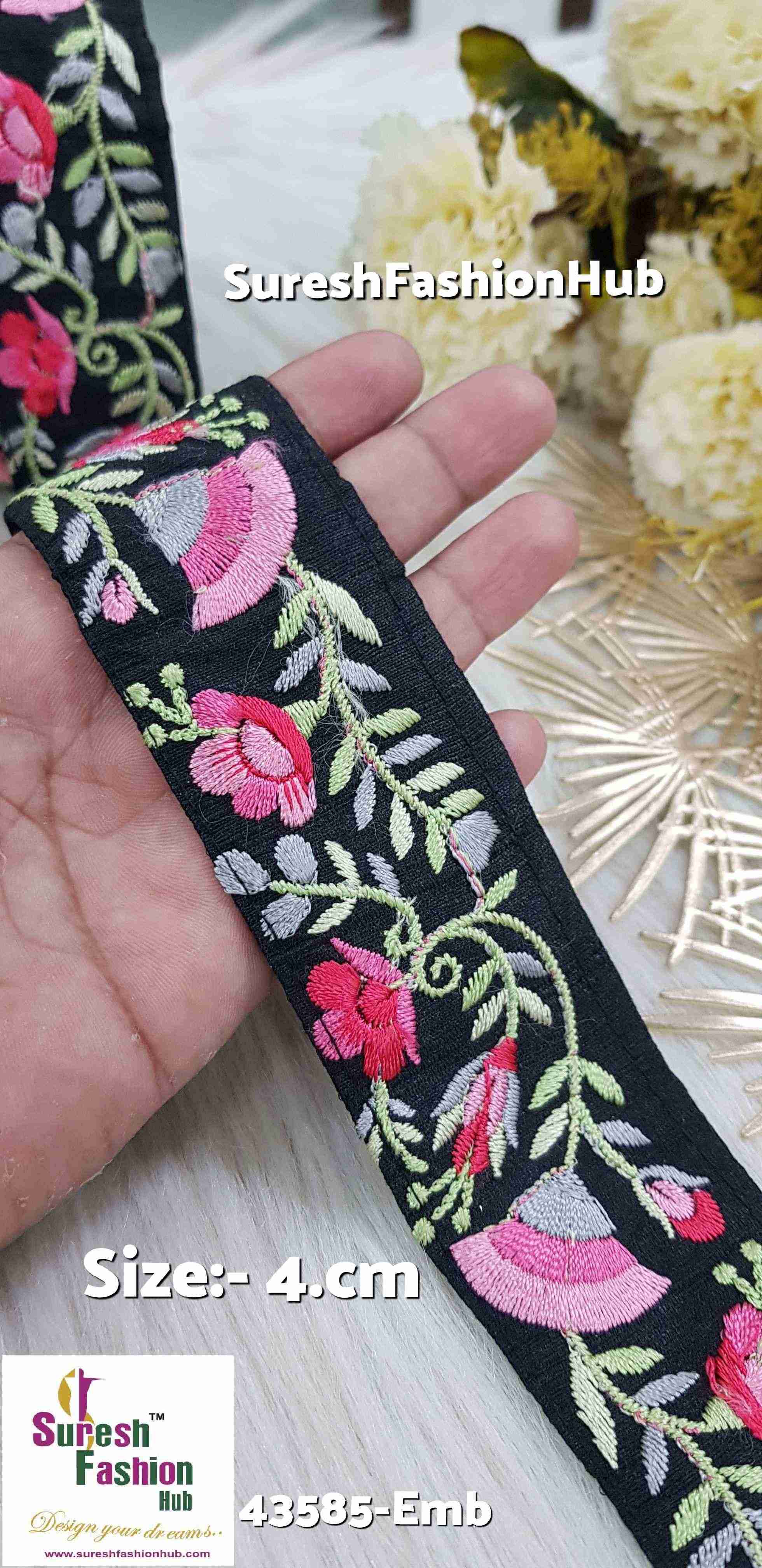 Gajari Blossom Delight Lace Trim