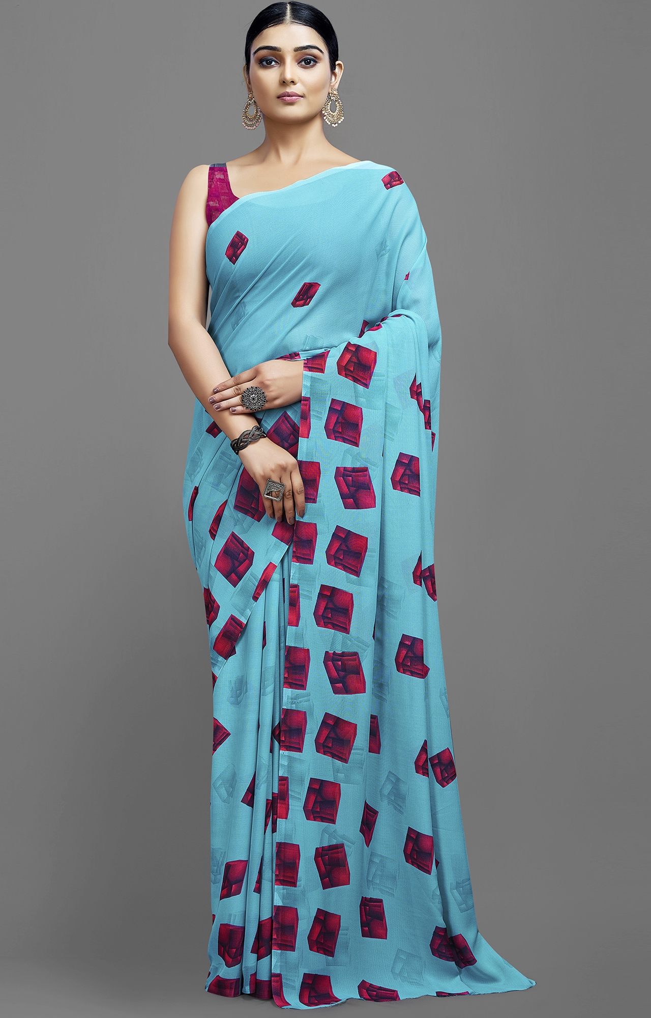 3312S Multicolor Chiffon Bandhani Printed Saree, With Blouse Piece, 5.5 m  (separate blouse piece) at Rs 386 in Surat