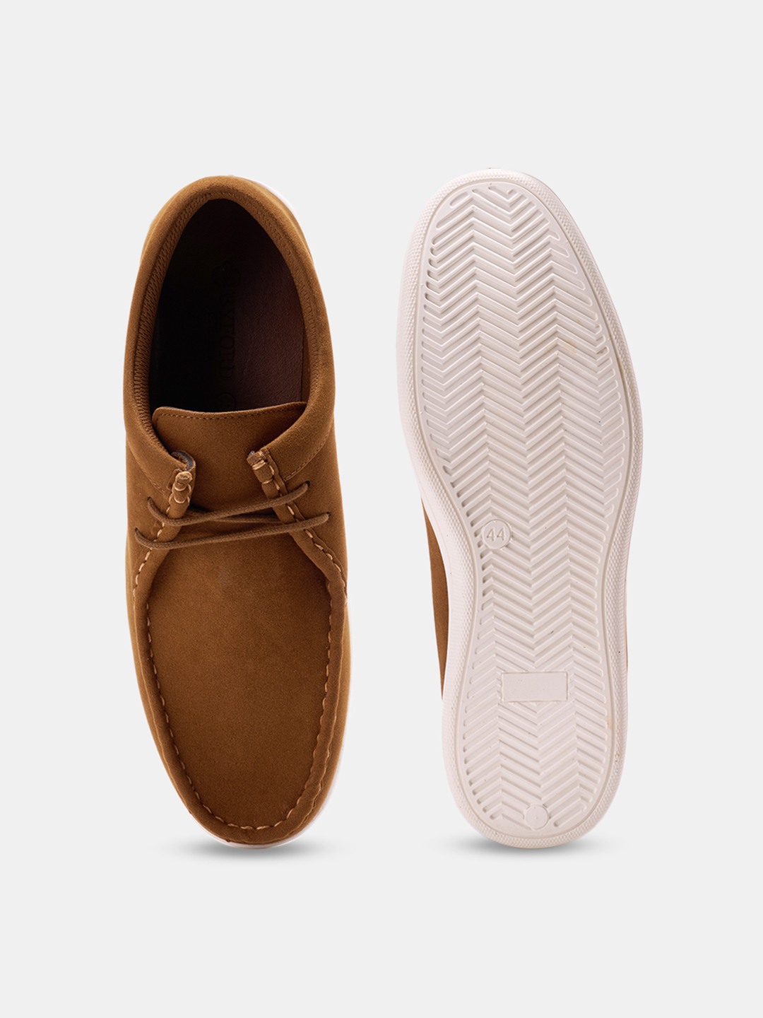 Brown Solid Lace-Up Deck Shoes