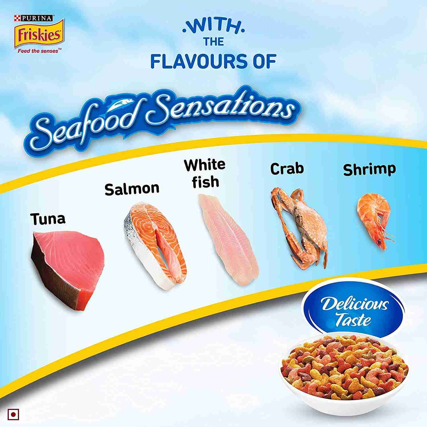 Purina Friskies Seafood Sensations Tuna Salmon Whitefish Cran & Shrimp  Adult Dry Cat Food
