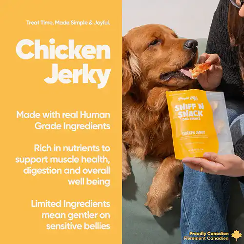 Purple Tails Canada Sniff N Snack Dog Treats - Chicken Jerky 70g