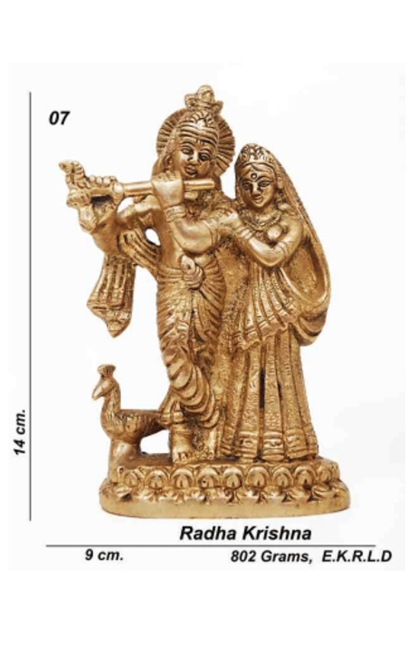 Shiv Ratan Kendra Shree Radha krishna Astdhatu Murti To Worship Radha Krishna With Grace, To Attract Love & Prosperity I Size-4"X6"