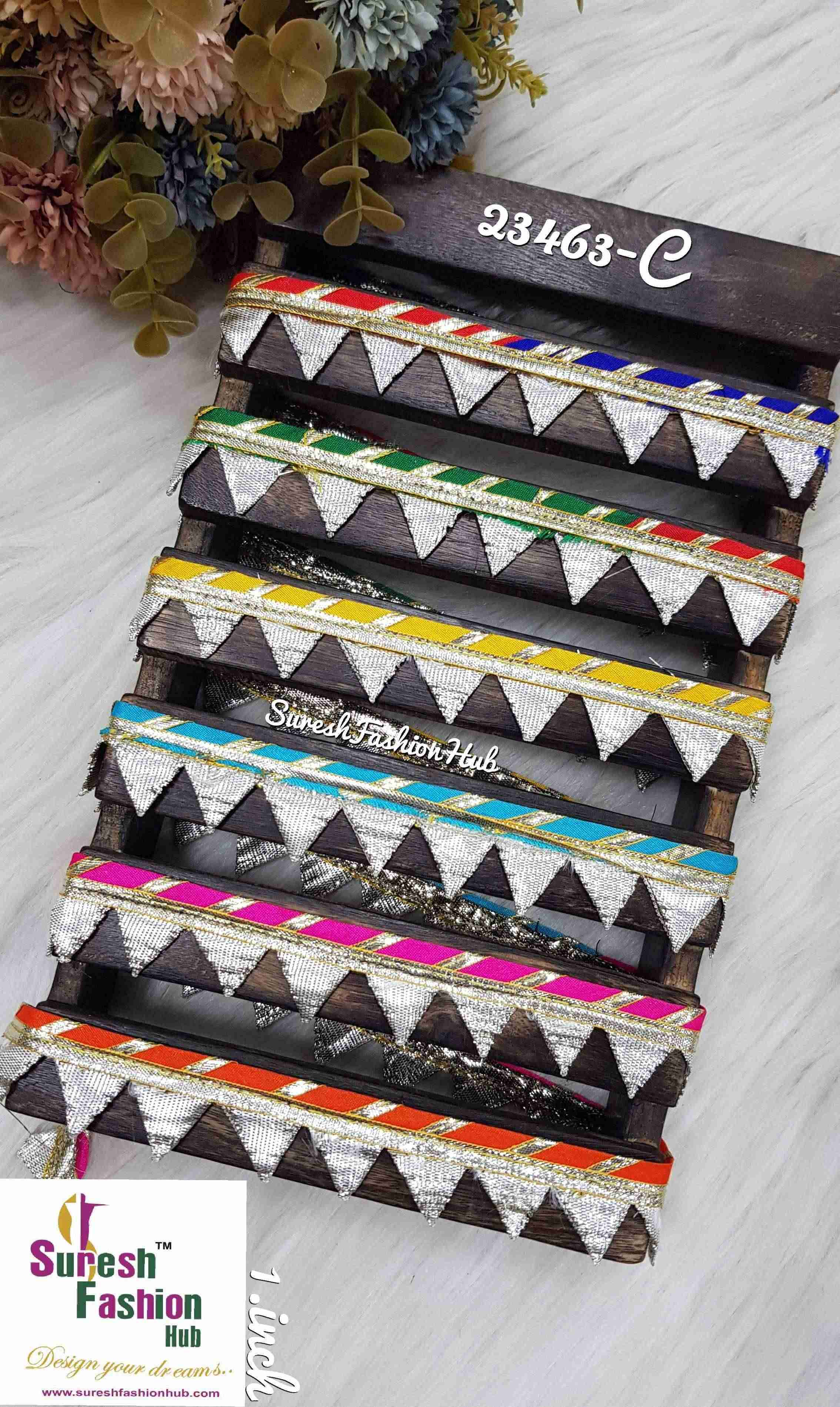 Multi Hue Triangle Gota Elegance laces