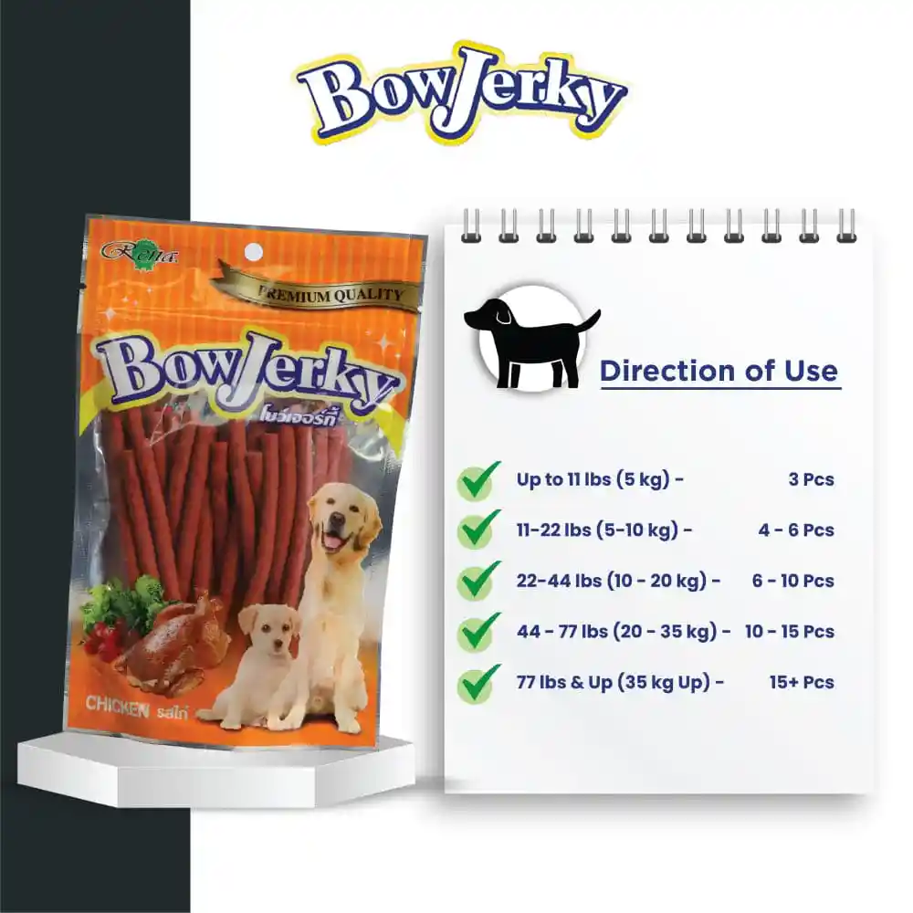 Rena BowJerky Chicken Sticks Dog Treats, 200 g