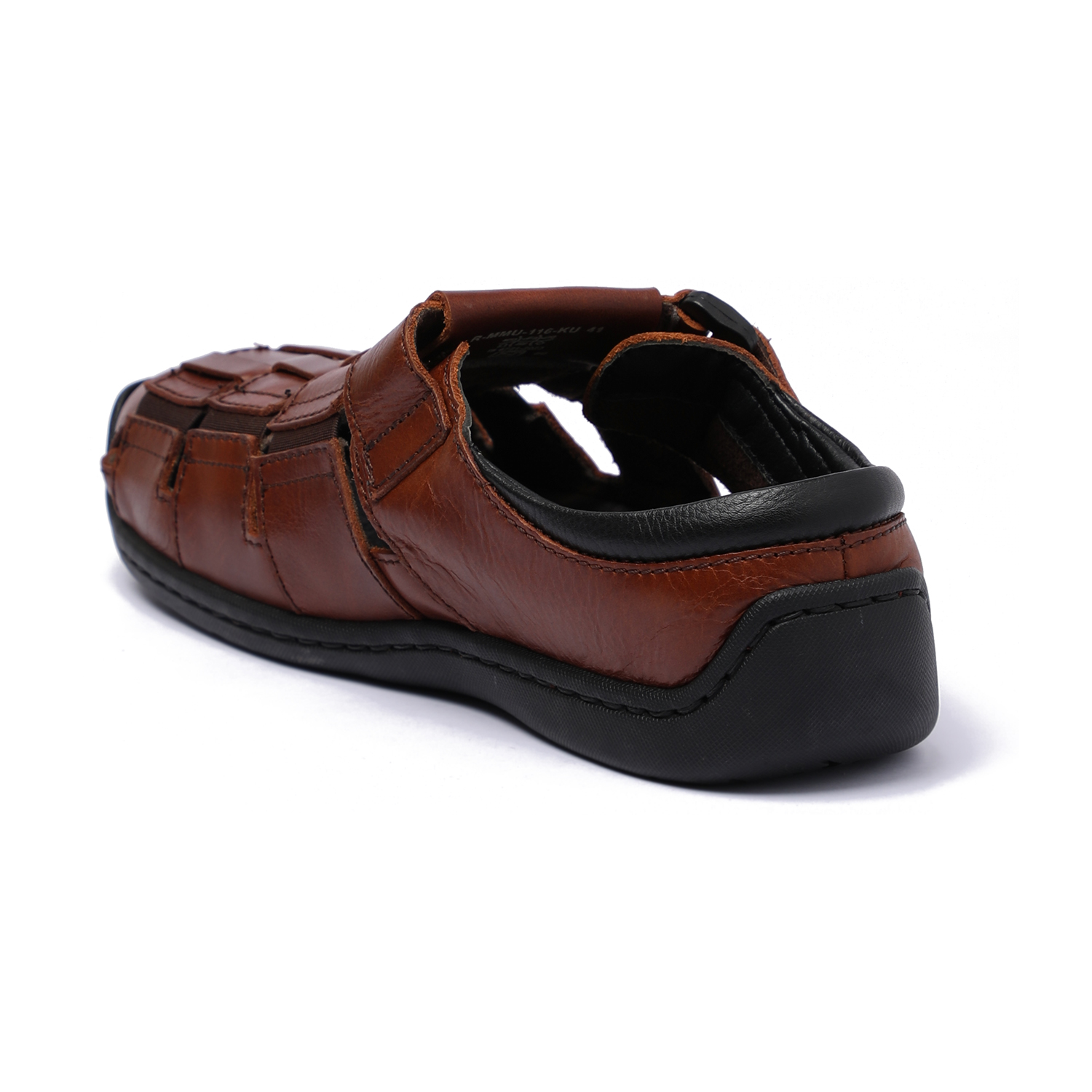 Men Brown Leather Mules
