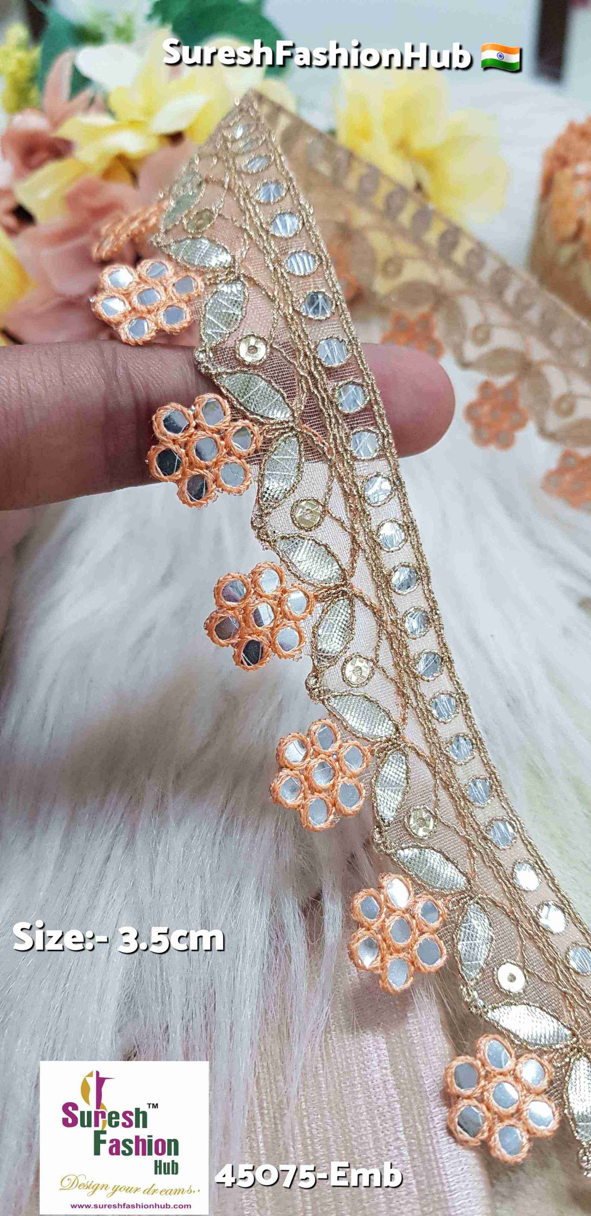 Mirror Luxe Double-Cut Gota Lace