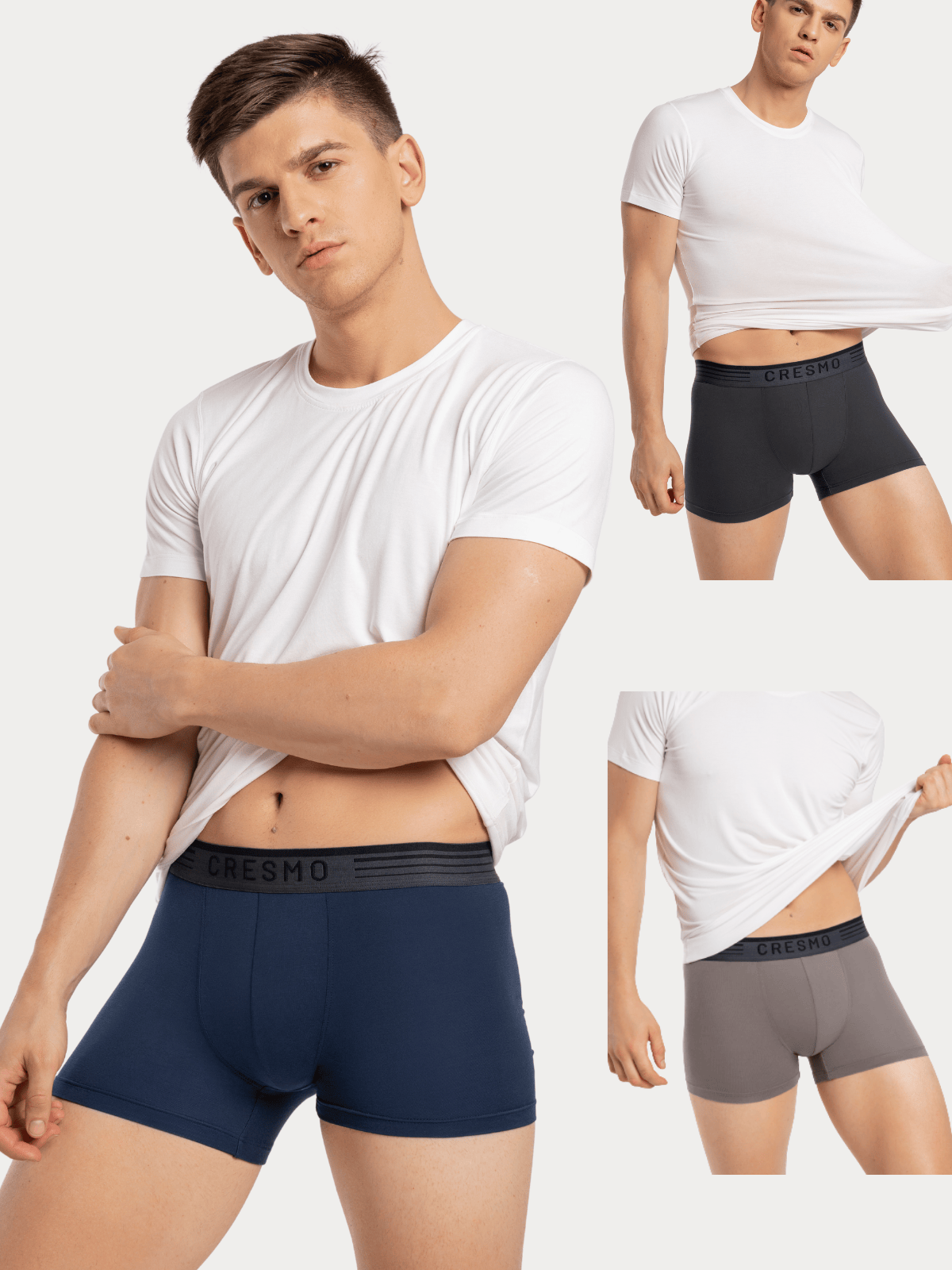 CRESMO | CRESMO Men's Anti-Microbial Micro Modal Underwear Breathable Ultra Soft Trunk (Pack of 3) 0