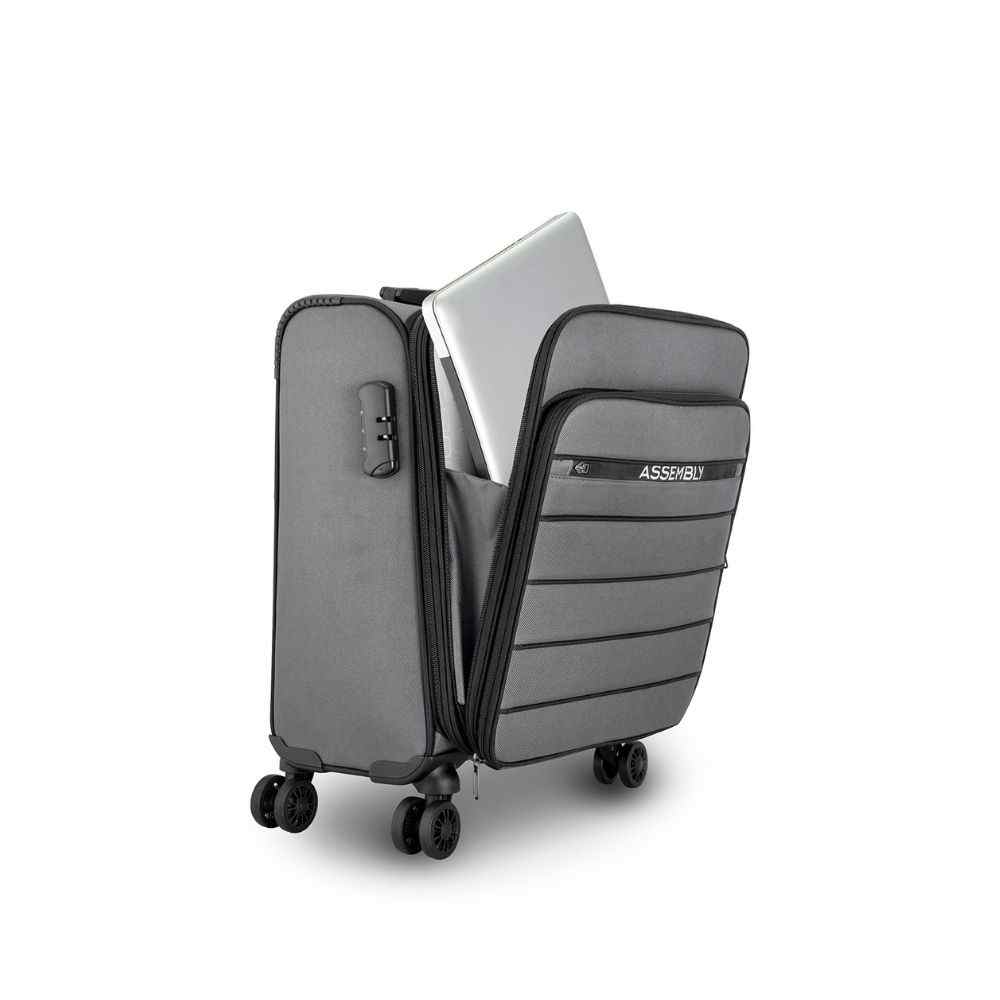 Small Cabin Luggage/Trolley Bag (Free Packing Kit)- Grey