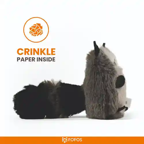 Barkbutler Fofos Floppy Crinkle Raccoon Catnip Toy for Cats