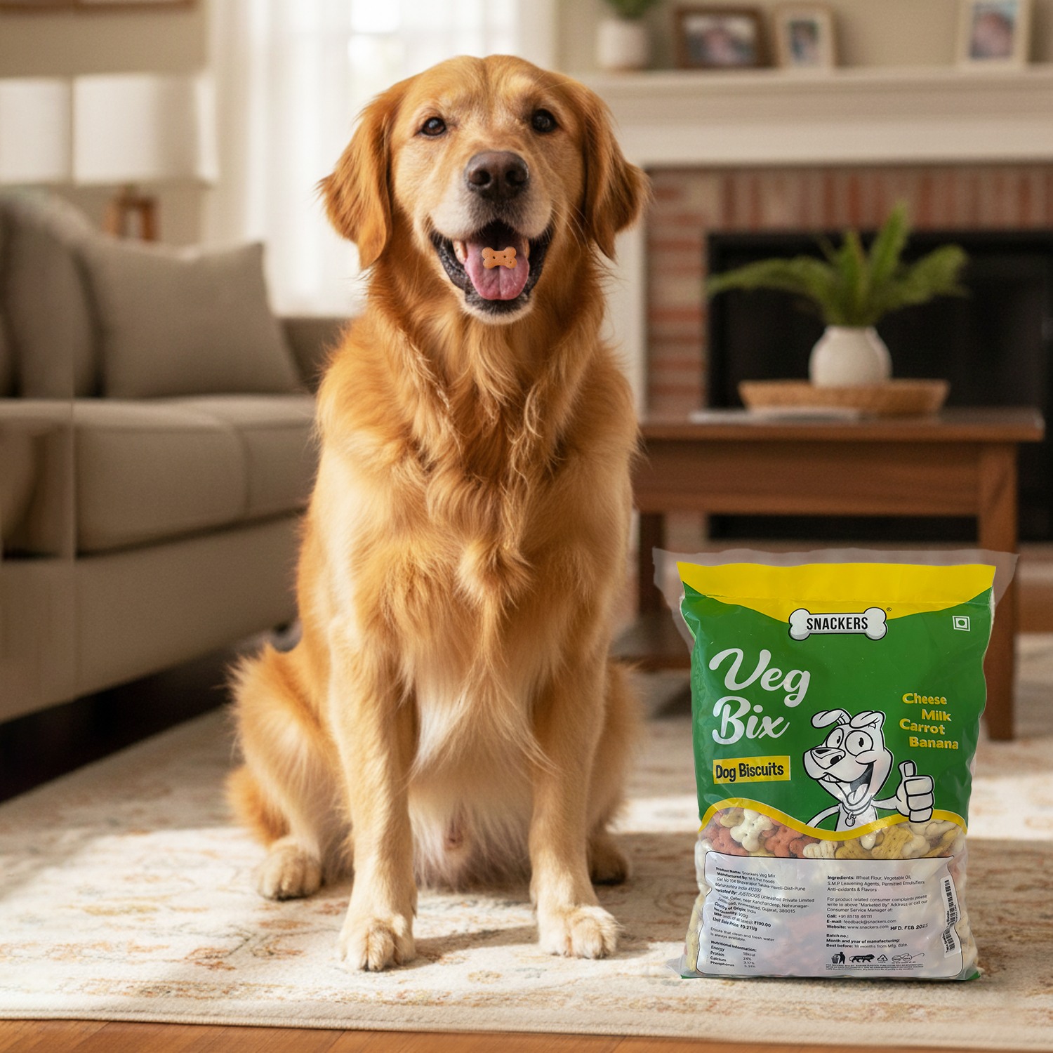 Snackers Veg Bix Dog Biscuits 900g