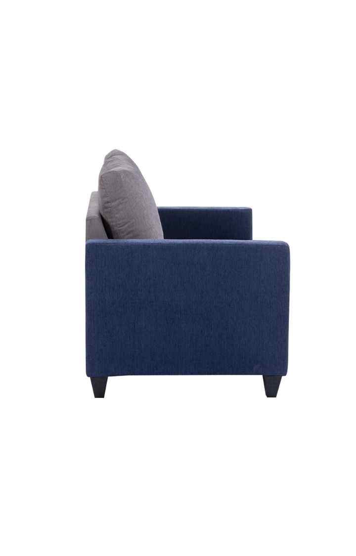 neudot Saya Dual Color Sofa for Living Room |2 Persons Sofa|Premium Fabric with Cushioned Armrest | Solid Wood Frame|2 Seater in Saya Duo Blue Color