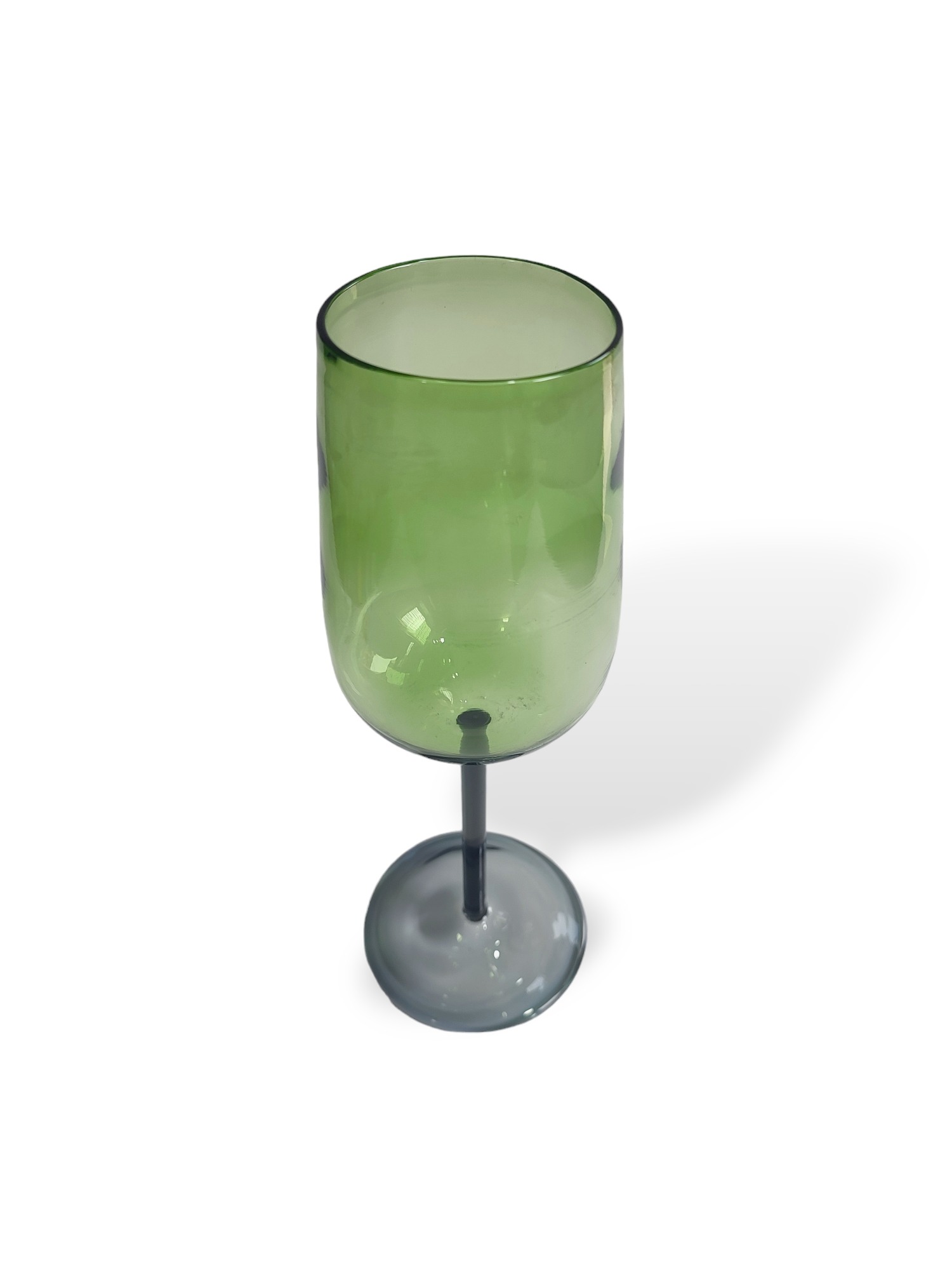 green wine glass