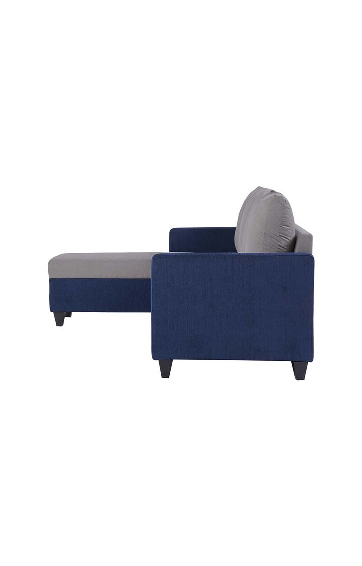 neudot Saya RHS Sectional Sofa for Living Room |6 Person Sofa| Premium Fabric with Cushioned Armrest | 12 Months Warranty| Solid Wood Frame| 6 Seater in Saya Duo Blue Color DIY(Do-It-Yourself)
