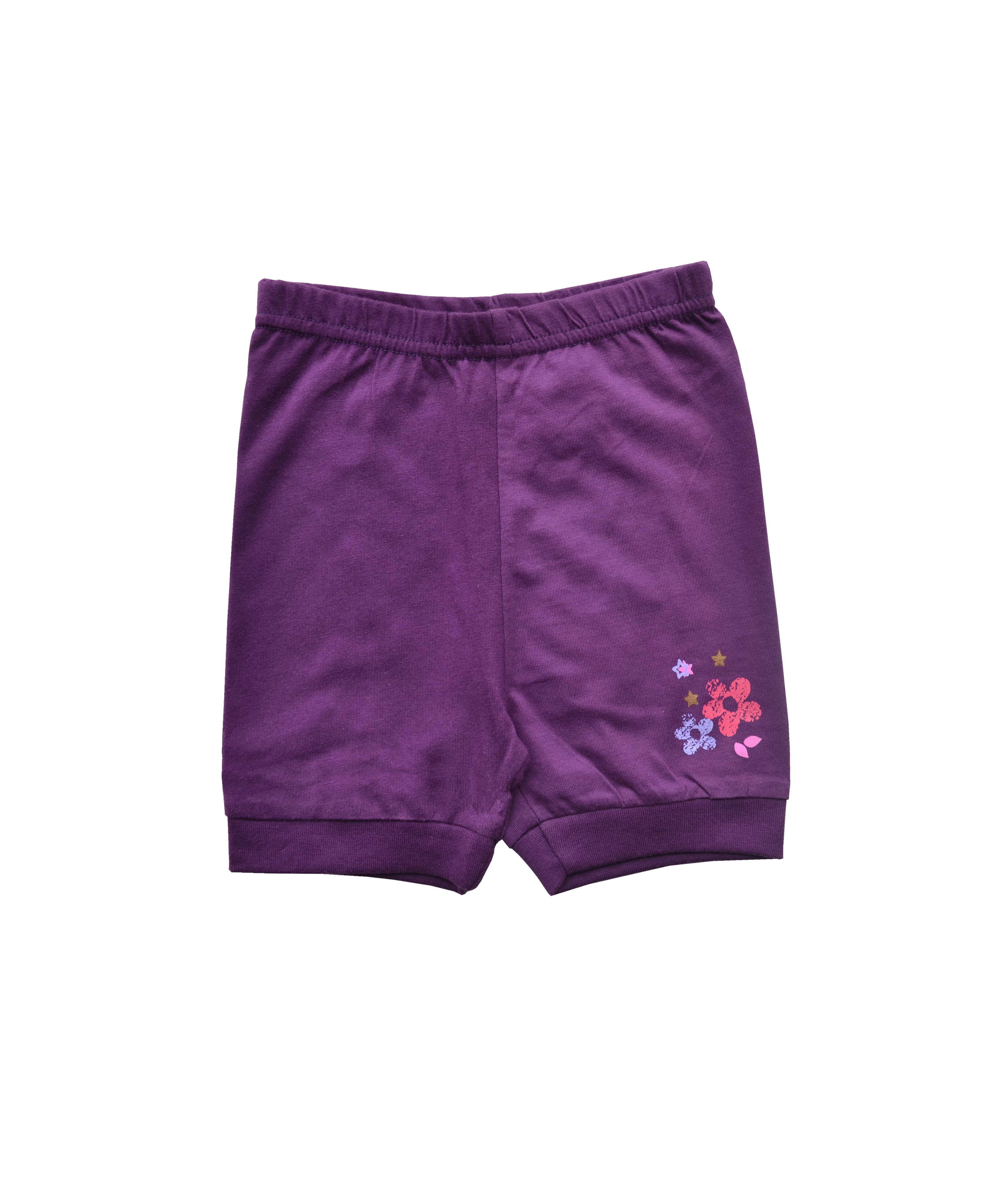 Babeez | Flower Print On Girls Shorts (100% Cotton Jersey) undefined