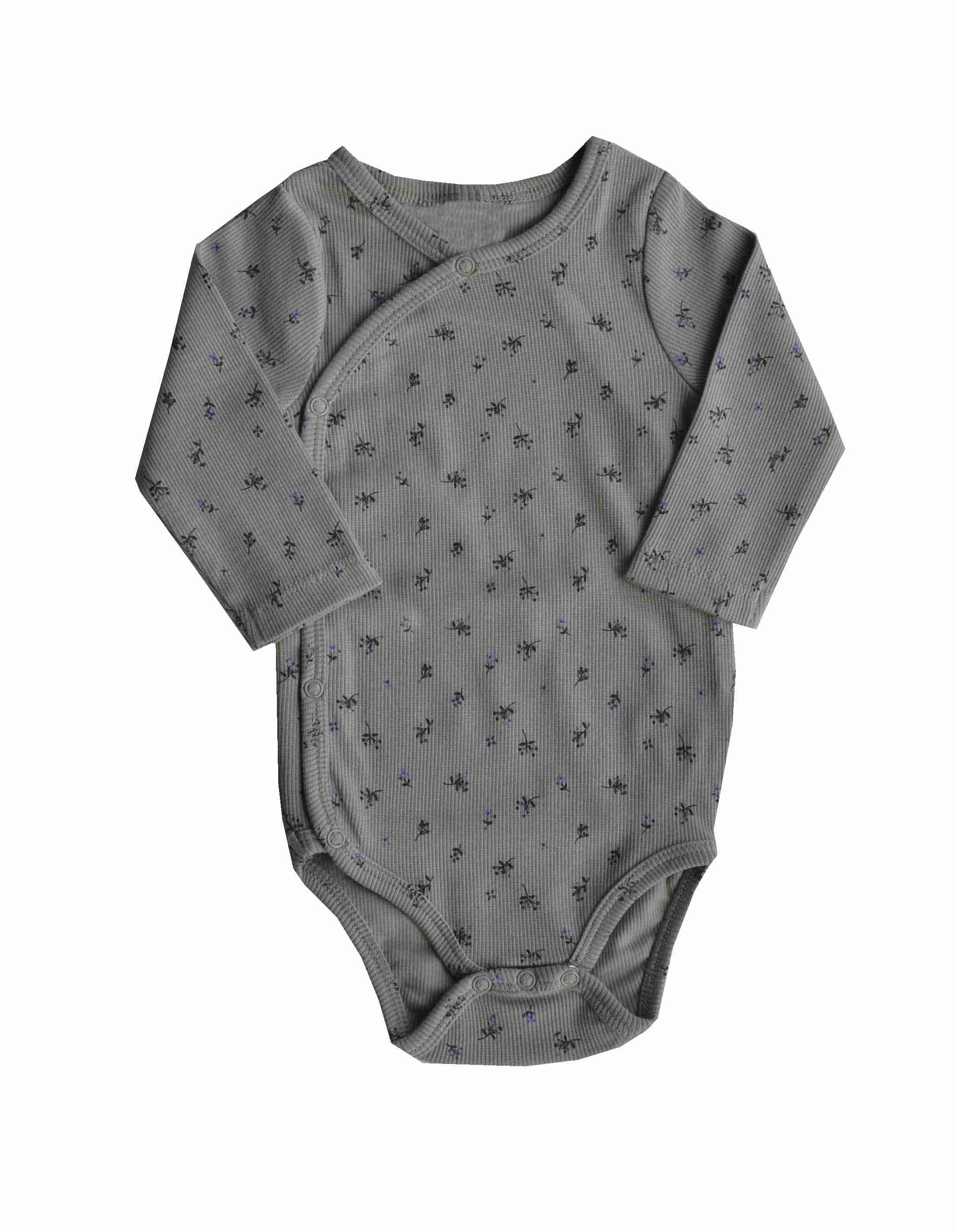 Baby's Romper/Onesie with full sleeves,Color-Grey