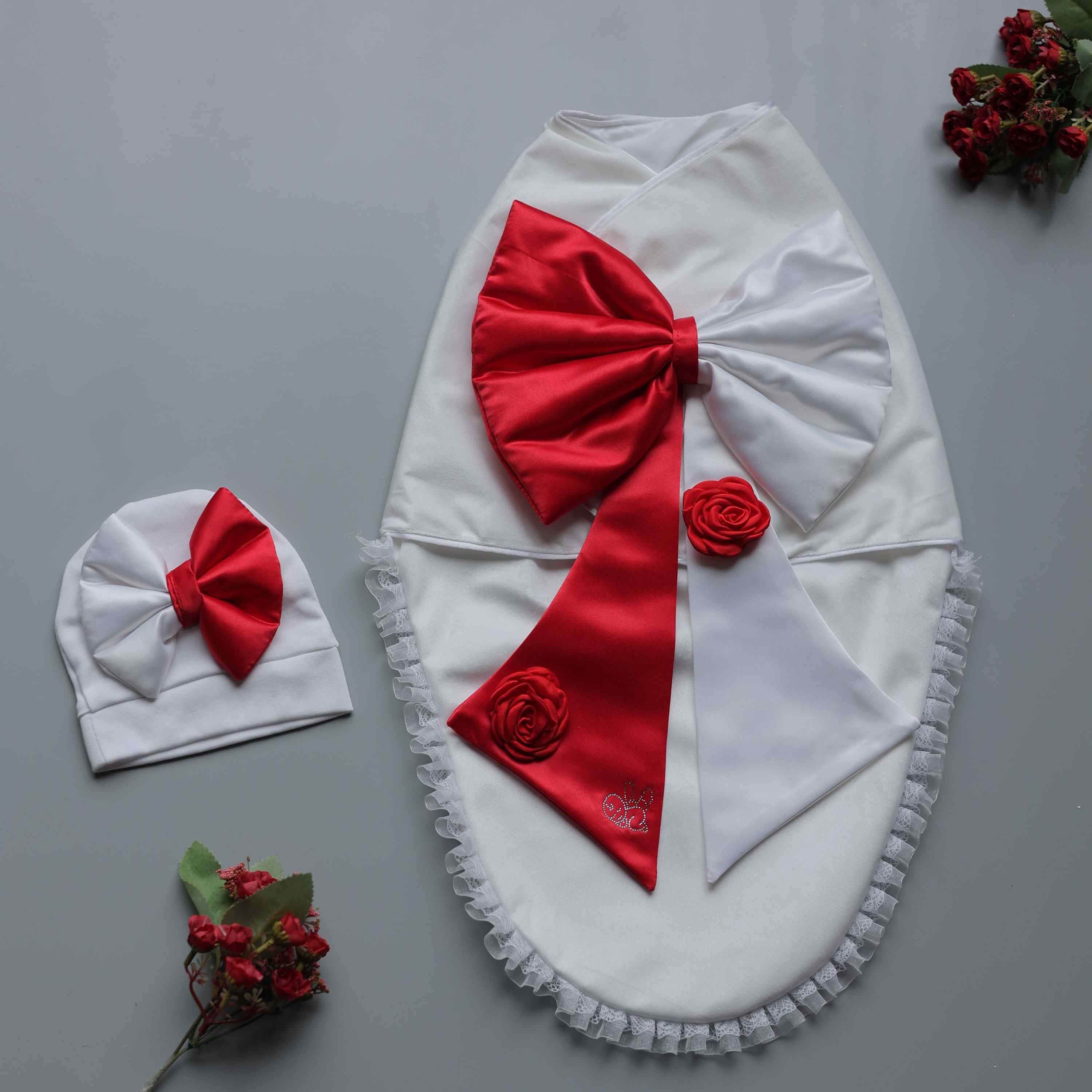 Ruby Bow Luxe Swaddle Set