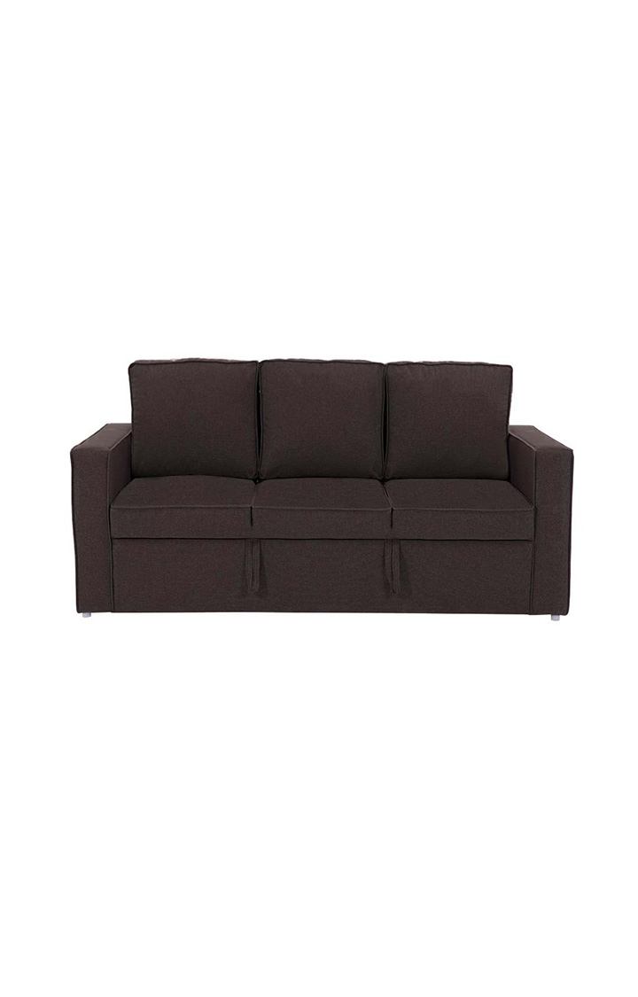 neudot Saya Dual Color Storage Sofa for Living Room |3 Persons Sofa|Premium Fabric with Cushioned Armrest | Solid Wood Frame|3 Seater in Saya Earth Brown Color