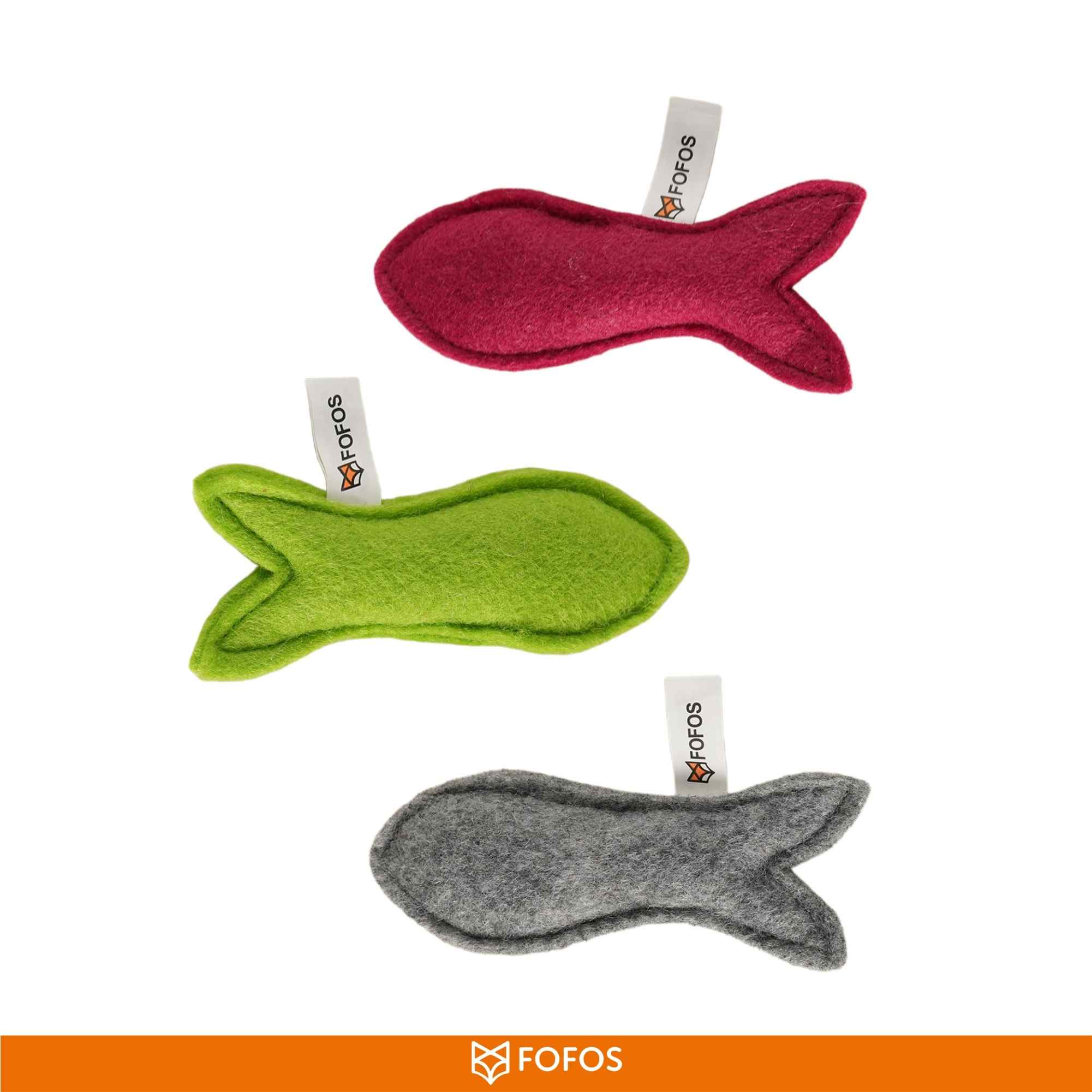 Barkbutler Fofos Felt Fish Cat Toy Box, 1 Pcs