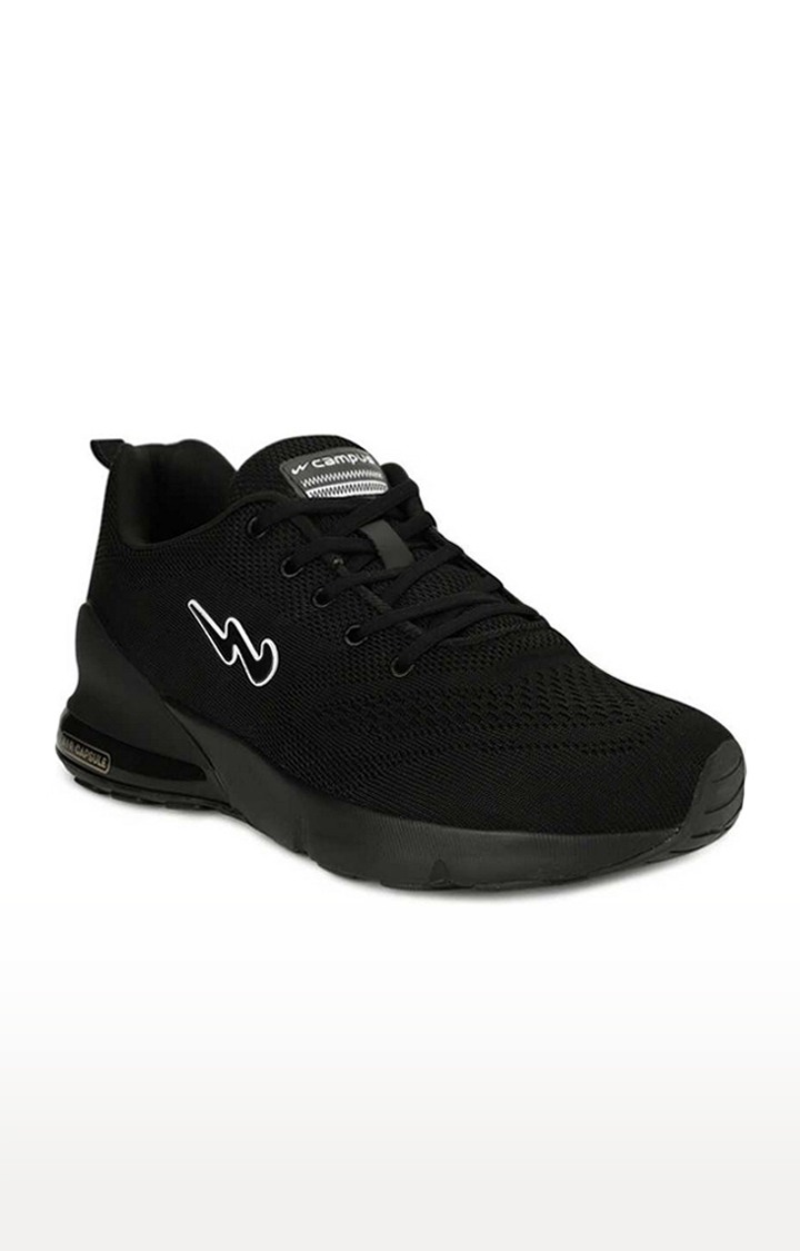 North Men's Black Mesh Running Shoes