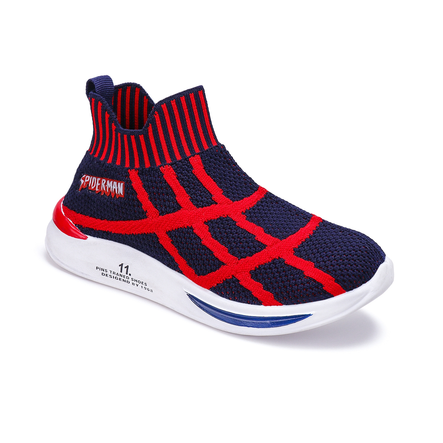 Boys Blue and Red Casual Slip-ons