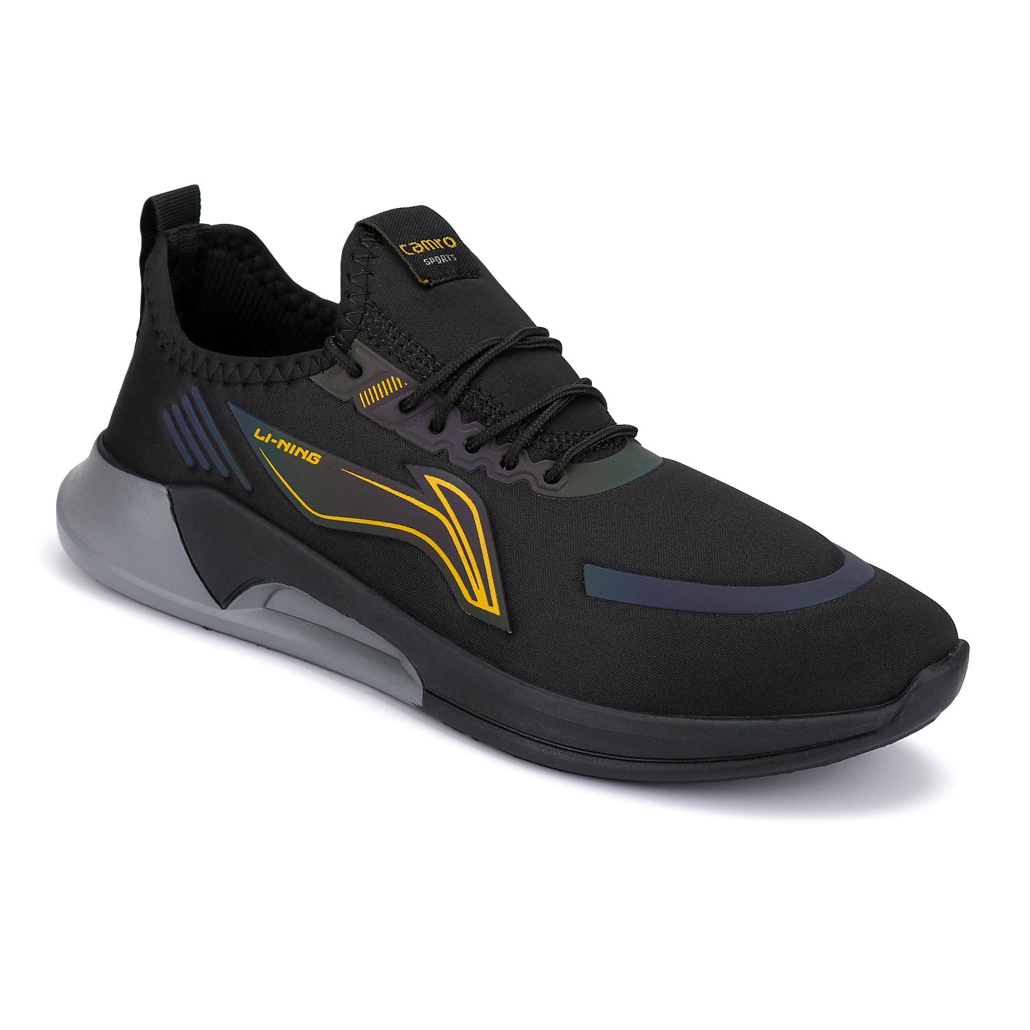 Camro G3S 501 Full Black/Yellow  Men Running Shoe