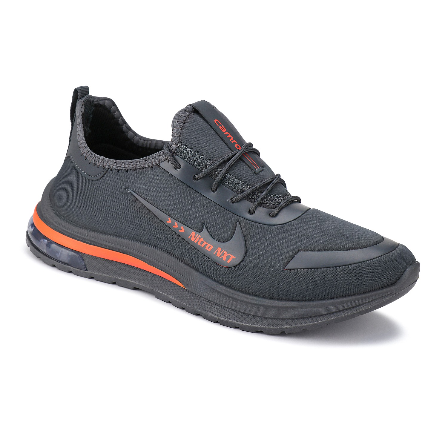 Camro Highcross 1 D.Grey/Orange Men Running Shoe