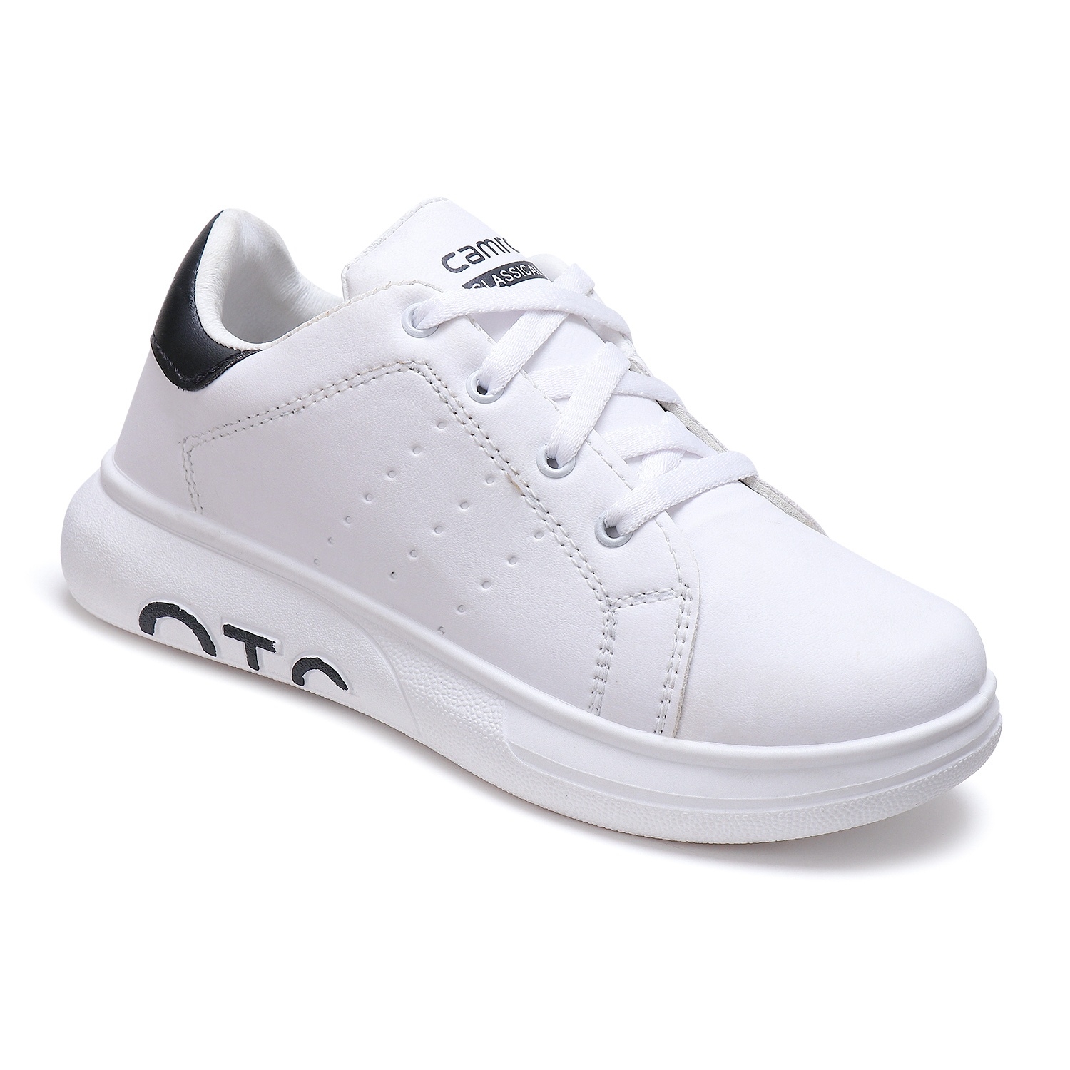 Camro OTC 1 White/Black Boys Running Shoe