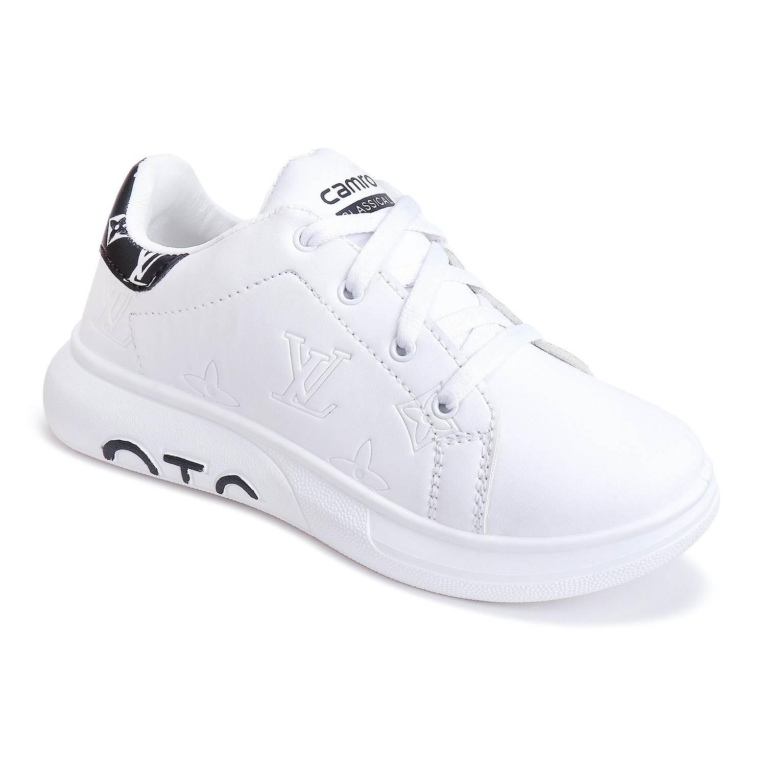 Camro OTC 2 White/Black Boys Running Shoe
