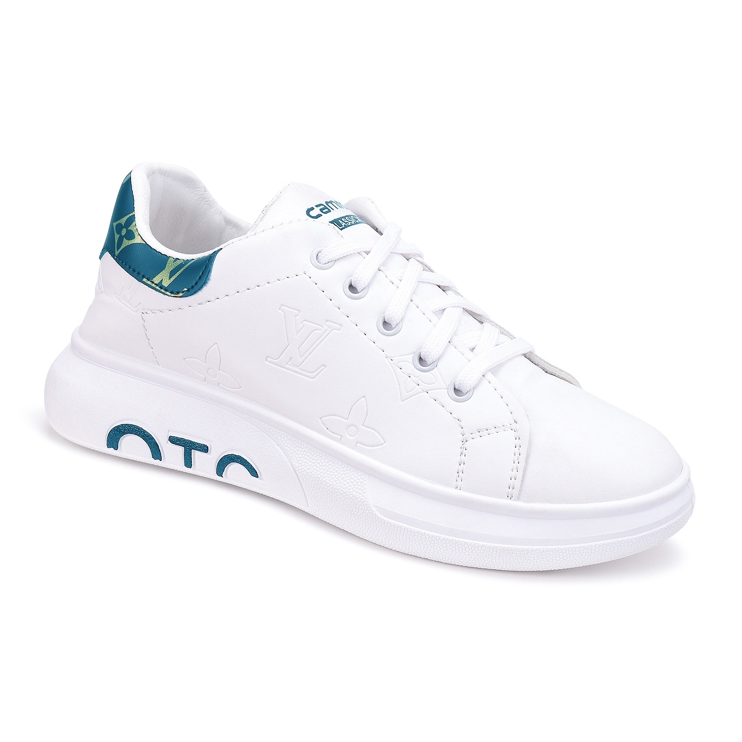 Camro OTC 2 White/T.Blue Men Running Shoe