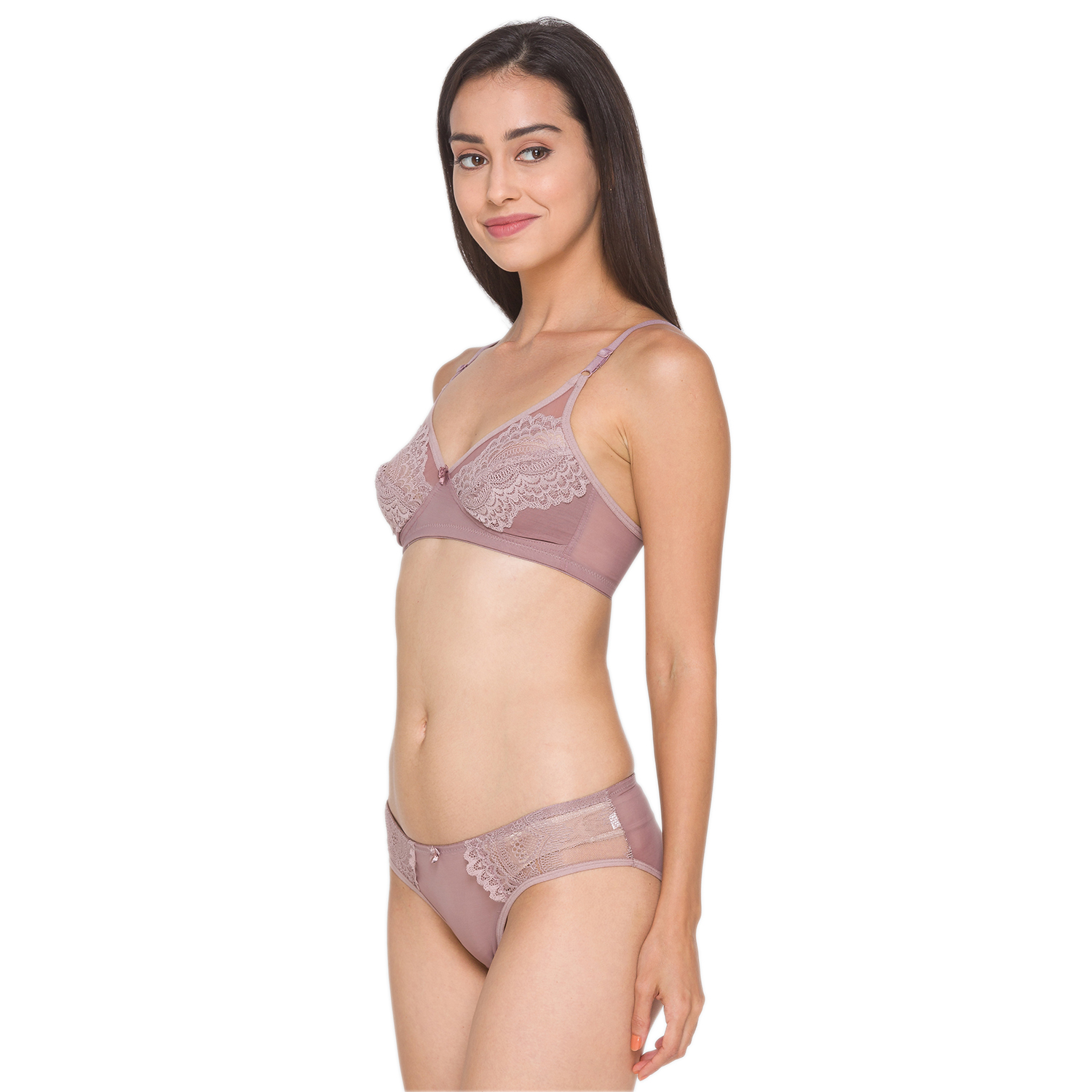 Candyskin Women Blush Lace Lingerie Set