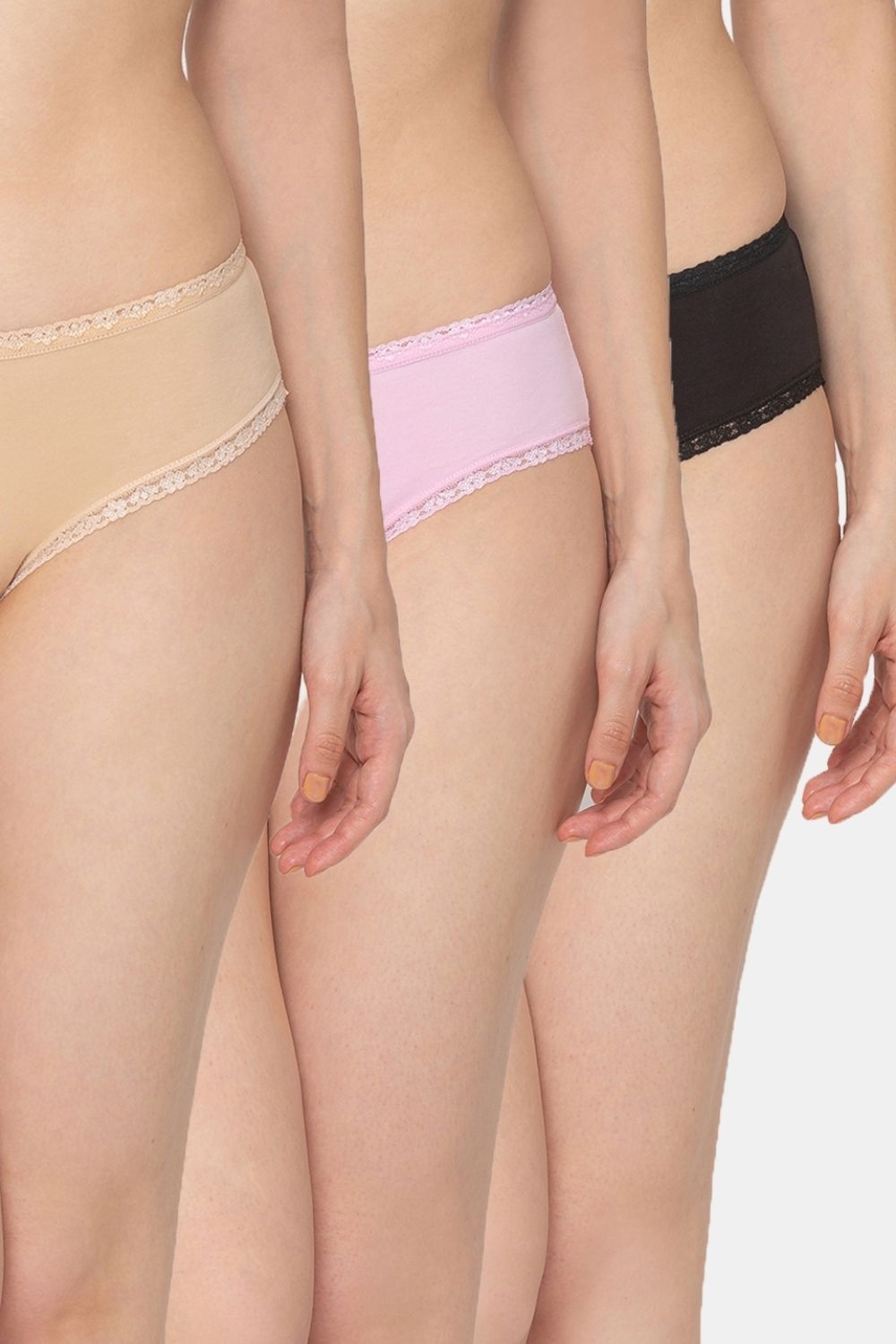 CANDYSKIN | Candyskin Womens's Cotton Lace Bikini Panty (Pack of 3) 4
