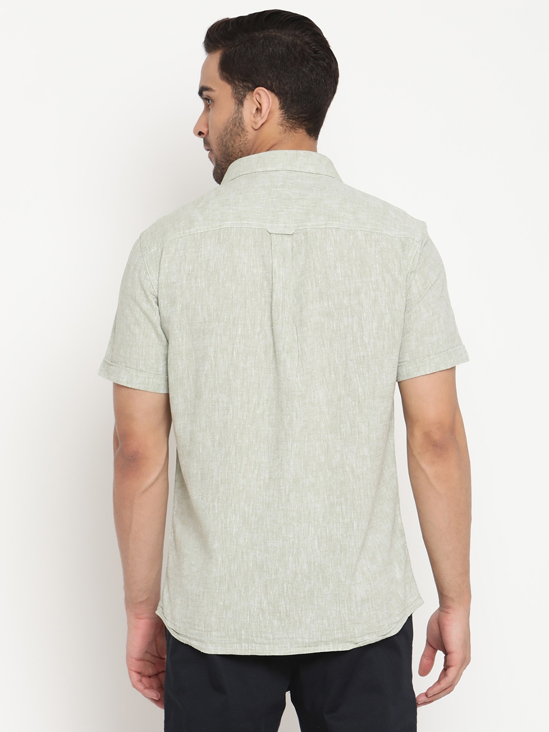 Cantabil Men's Bottle Green Casual Shirt