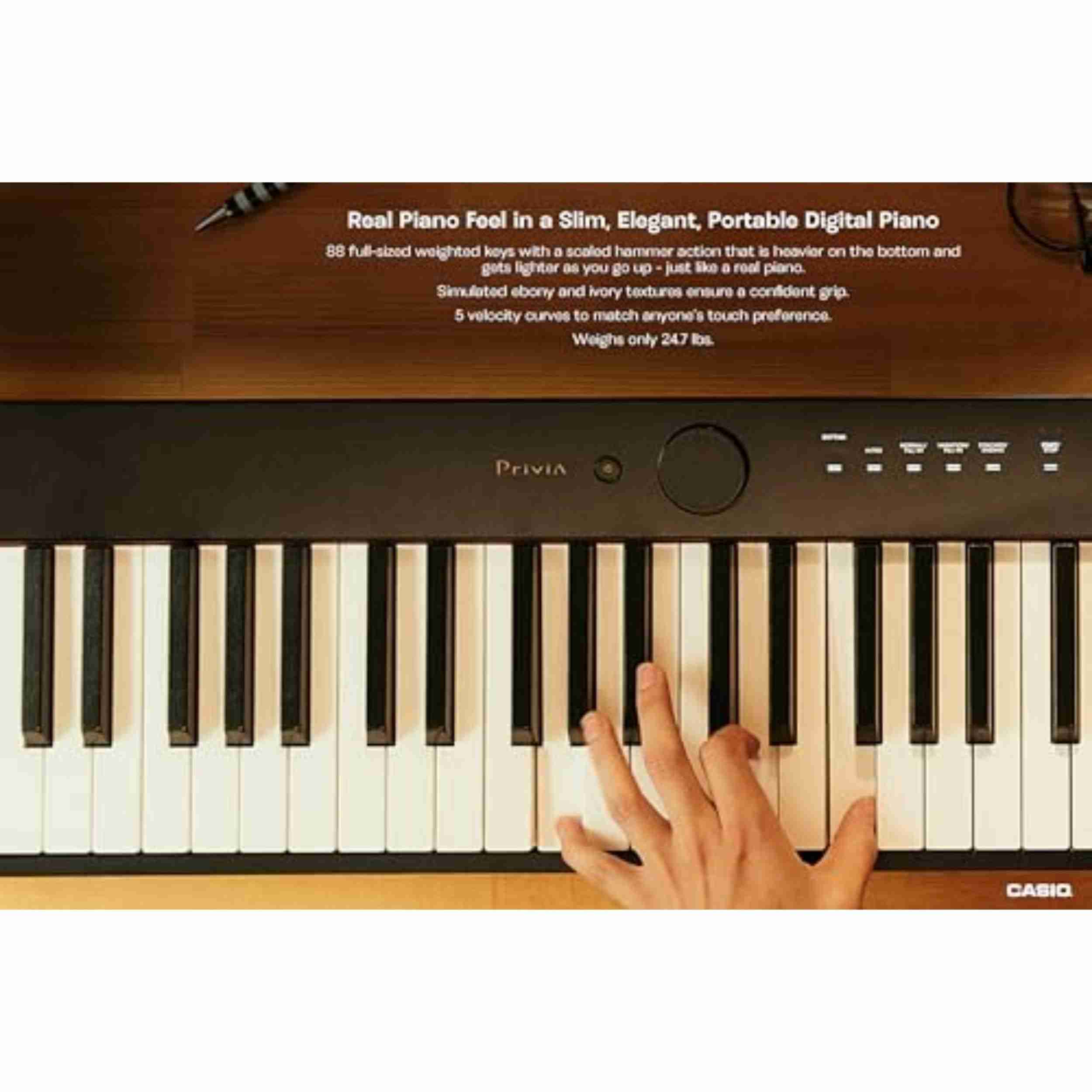 Casio Privia PX-S3100 88-Key Weighted Slim Digital Piano, Black 2