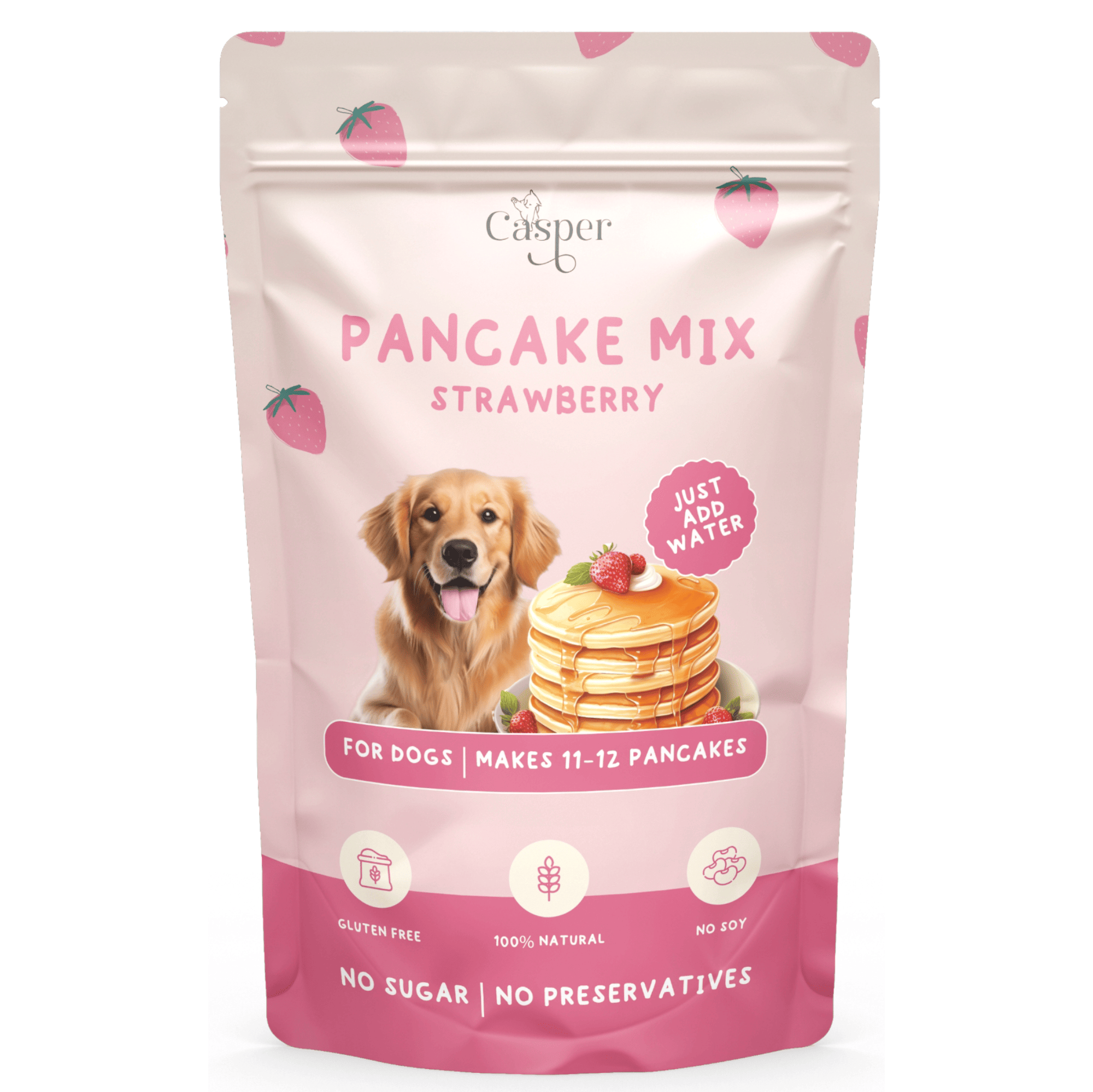 Casper Pancake Mix Strawberry Flavour Dog Treat - 250g