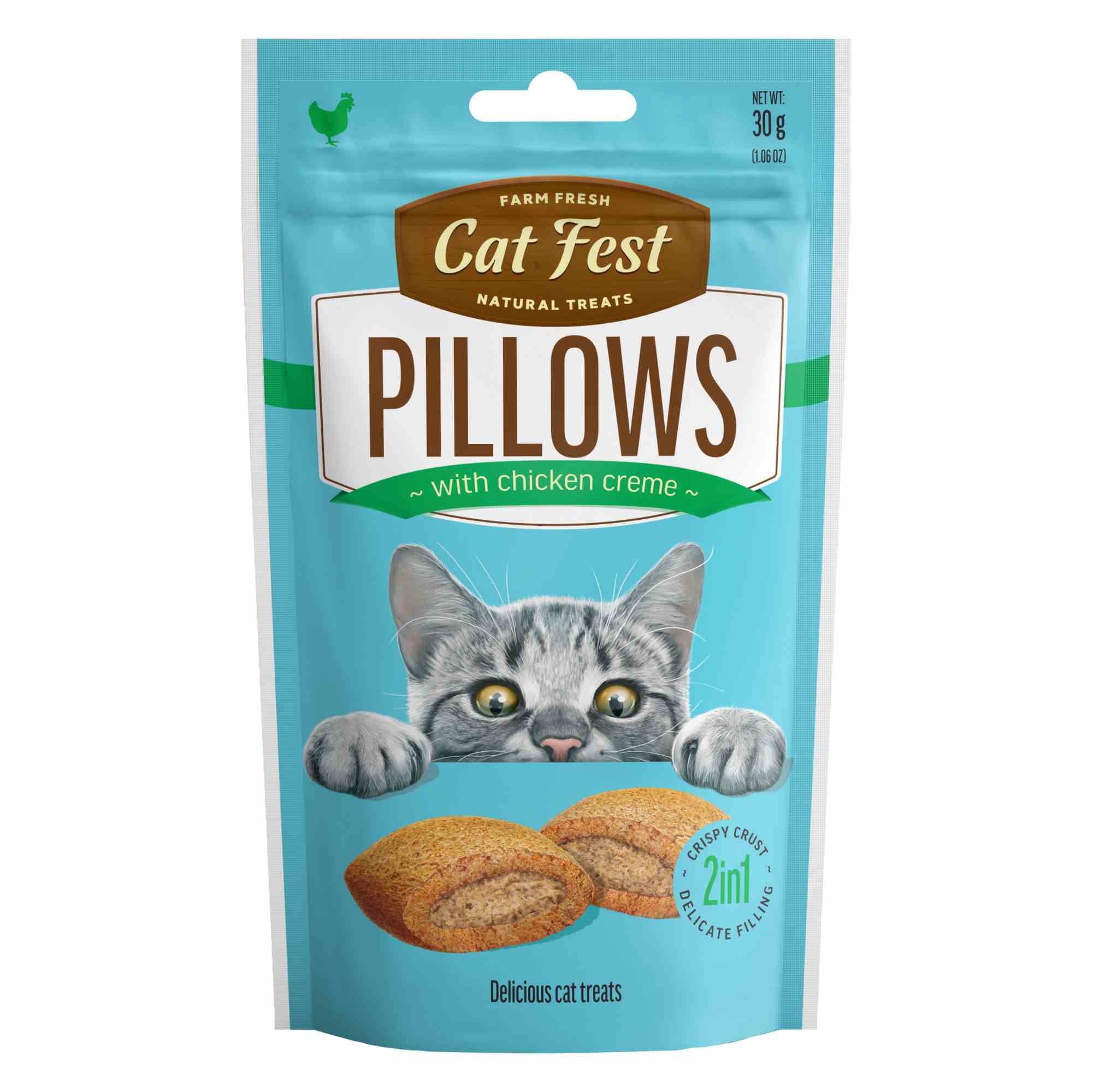 Catfest Pillows with Chicken Cream Cat Treats 30g